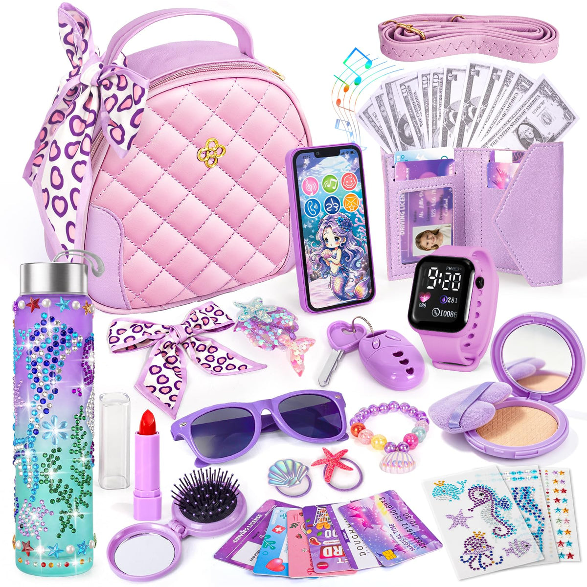 Hohosunlar Play Purse for Little Girls 3 12 with Pretend - Hohosunlar Official Imagery - 1