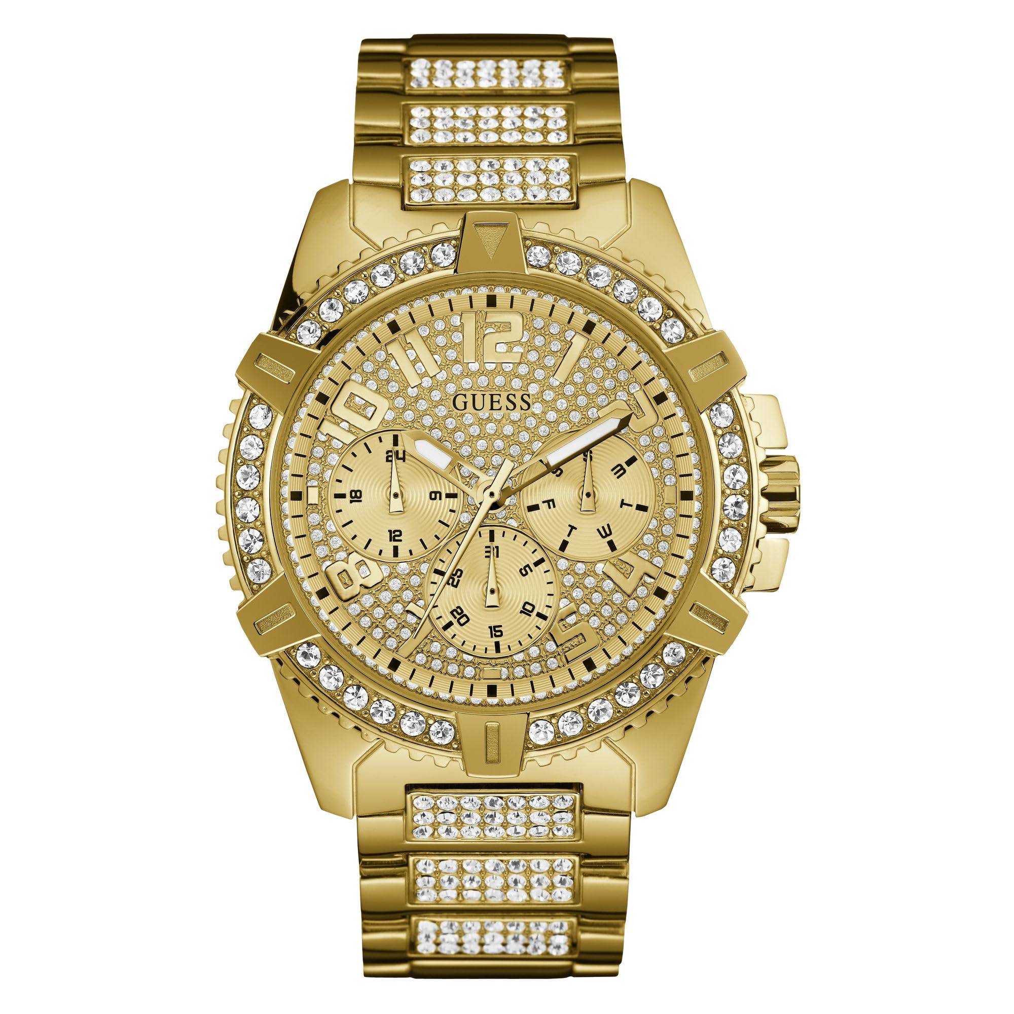 GUESS Stainless Steel Gold-Tone Crystal Embellished Bracelet - Product Imagery