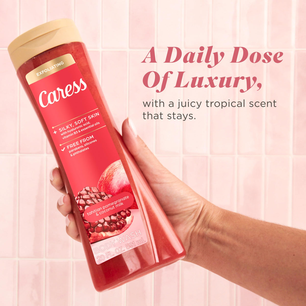 Caress Tahitian Pomegranate Coconut Milk Exfoliating Scrub - Caress Official Imagery - 7