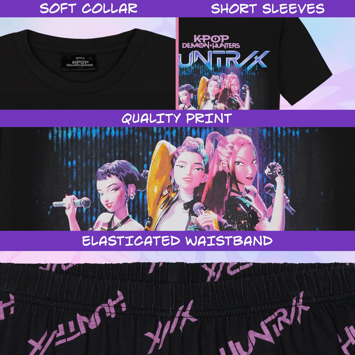 KPop Demon Hunters Officially Licensed 2 Pc Pajamas Set - KPop Demon Hunters Official Imagery - 5
