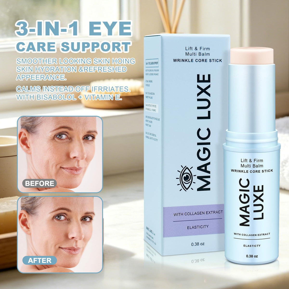 Magic Luxe Korean Under Eye Balm Stick Luxe Under Eye Balm - MAGIC LUXE OIL Official Imagery - 4