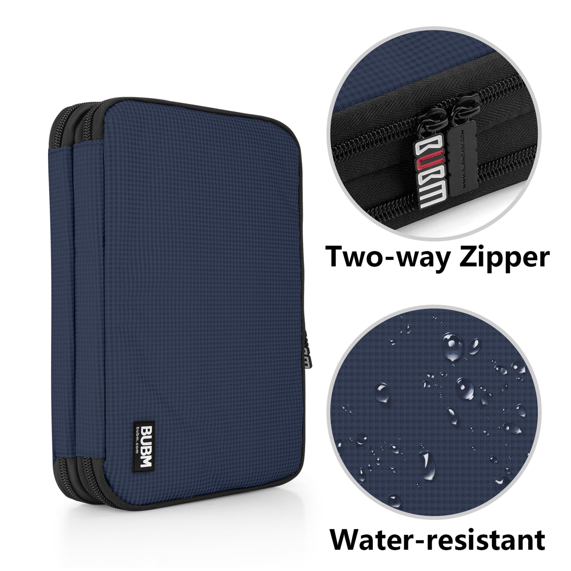BUBM Double Layer Electronic Accessories Organizer, Travel Gear Bag for Cables, - BUBM Official Product View 7