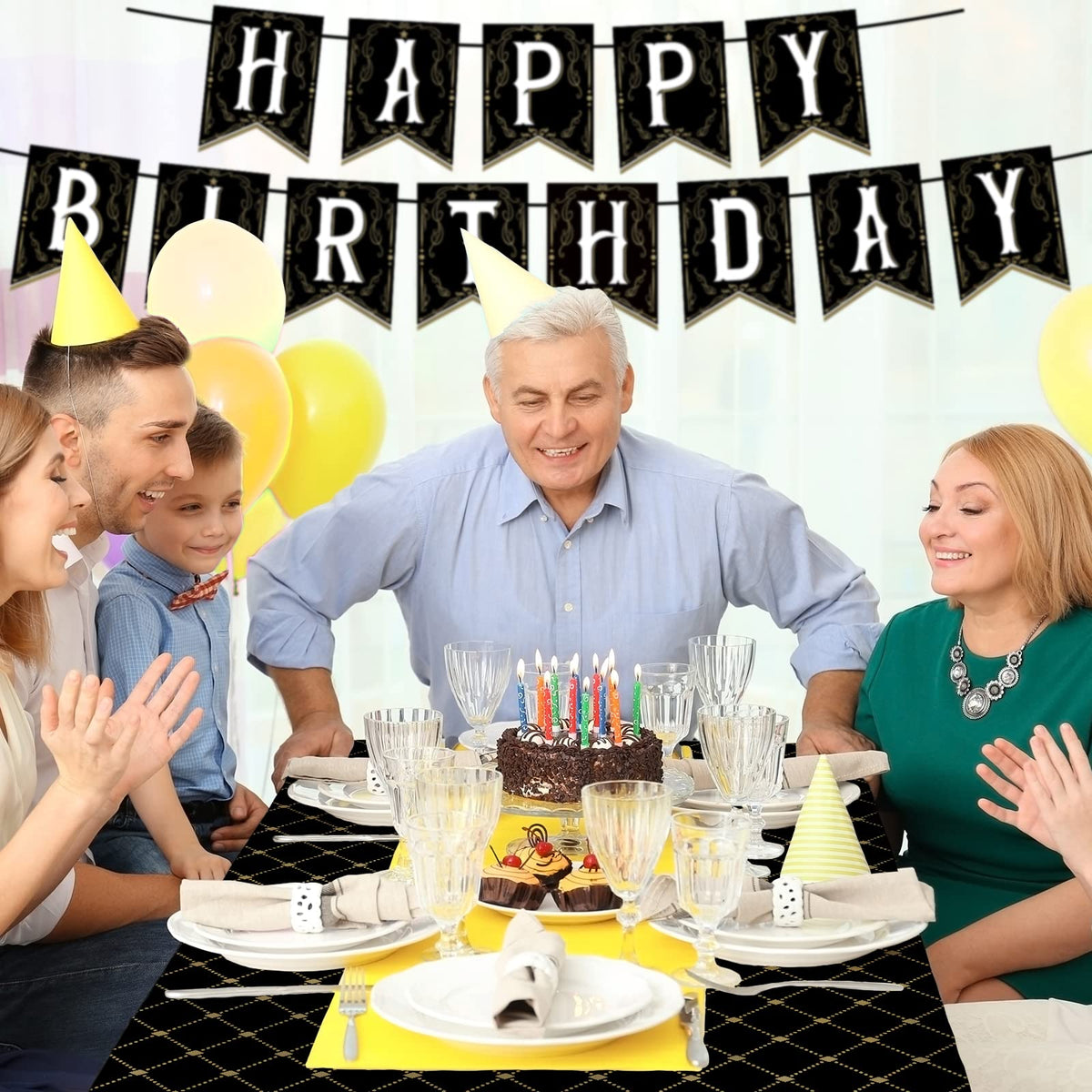 Birthday Party Supplies Disposable Paper Plates Napkins Cups - Gatherfun Official Imagery - 8