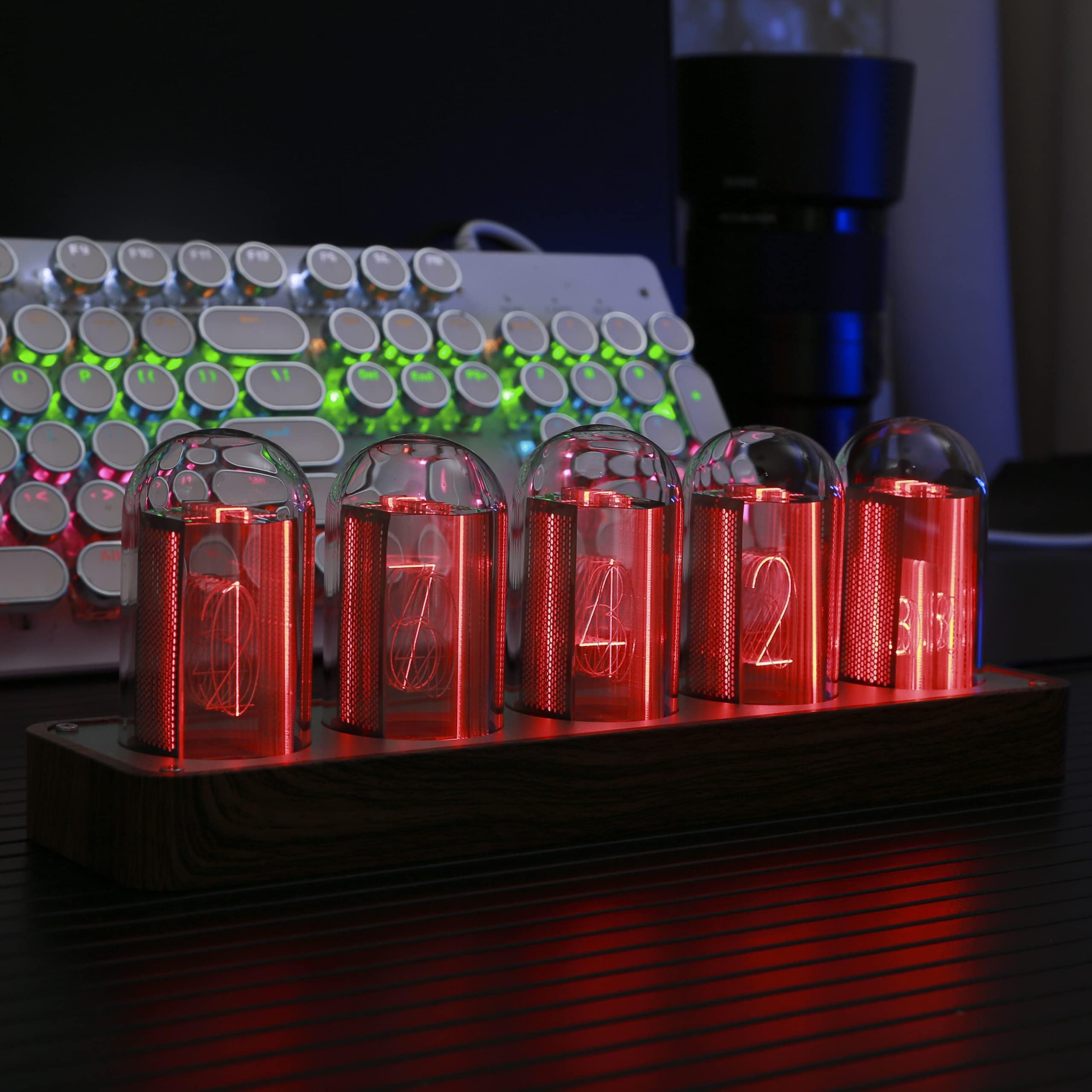 ClocTeck Nixie Tube Clock with Wi-Fi SYNC, Alarm & Timer, 12/24H - ClocTeck Official Product View 2