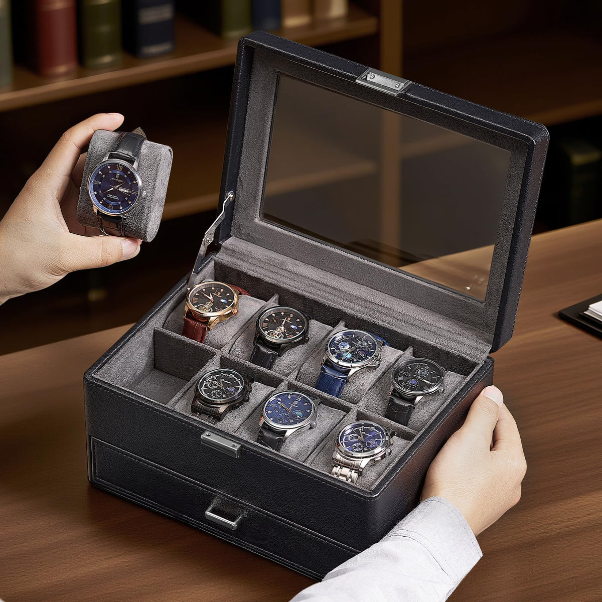 ProCase Premium Watch Box for Men Jewelry Organizer Box with - ProCase Official Imagery - 8