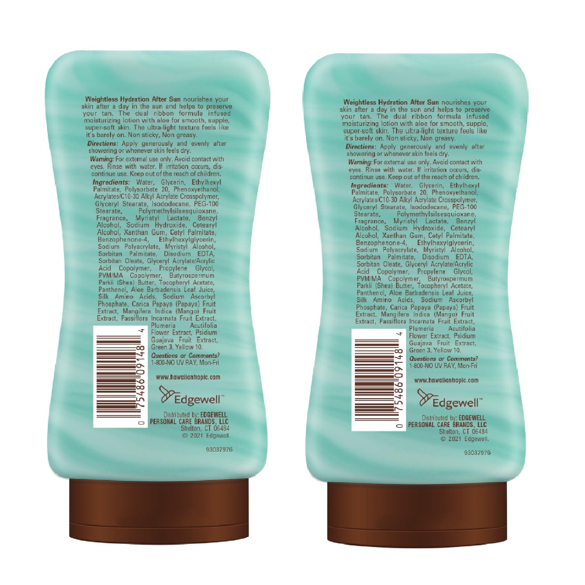 Hawaiian Tropic Weightless Hydration After Sun Lotion, 6 Fl Oz (2 Pack)