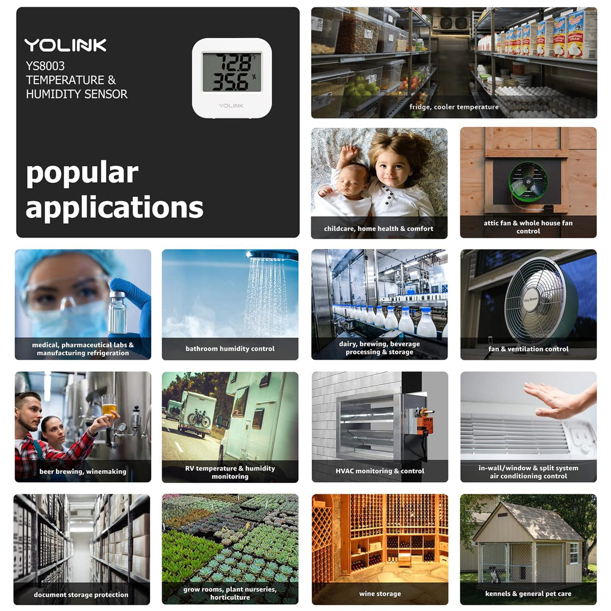 YoLink Indoor Temperature and Humidity Sensor Kit 2 Pack - YoLink Official Imagery - 6