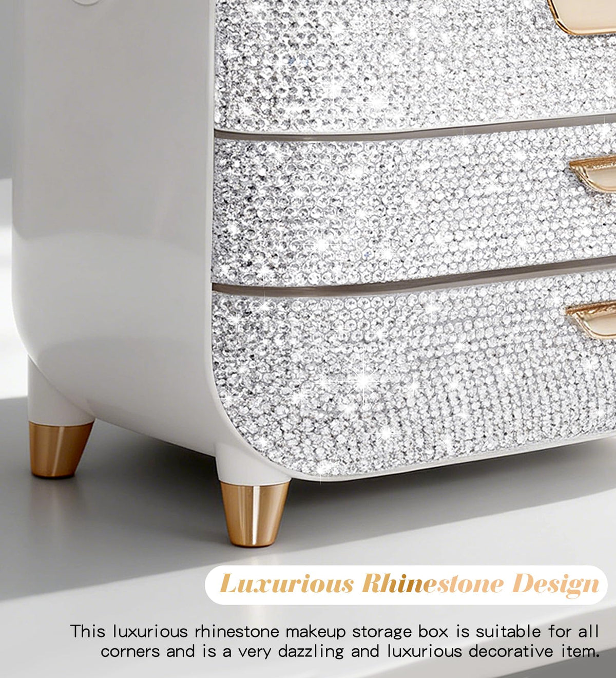 Bling Makeup Organizer Countertop Sparkle Skincare Holder - Svpolns Official Imagery - 5