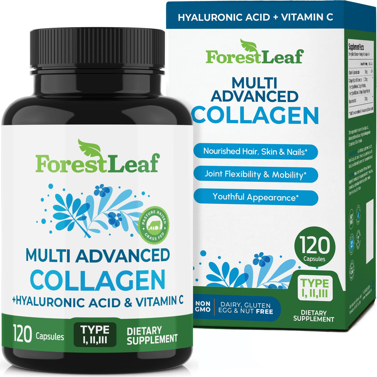 ForestLeaf Collagen Supplements for Women Men Types I II III - ForestLeaf Official Imagery - 2