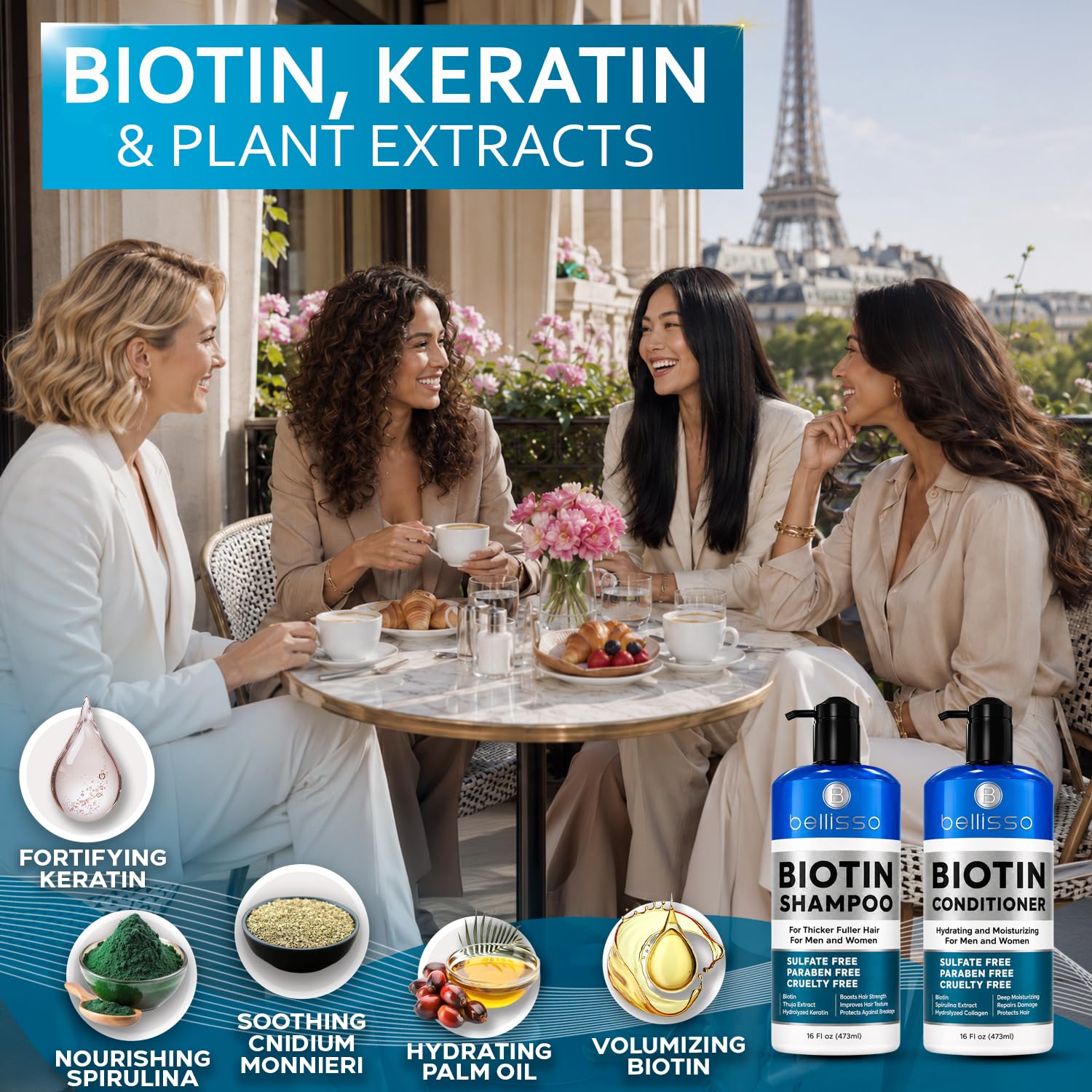 BELLISSO Biotin Shampoo and Conditioner Set - BELLISSO Official Imagery - 6