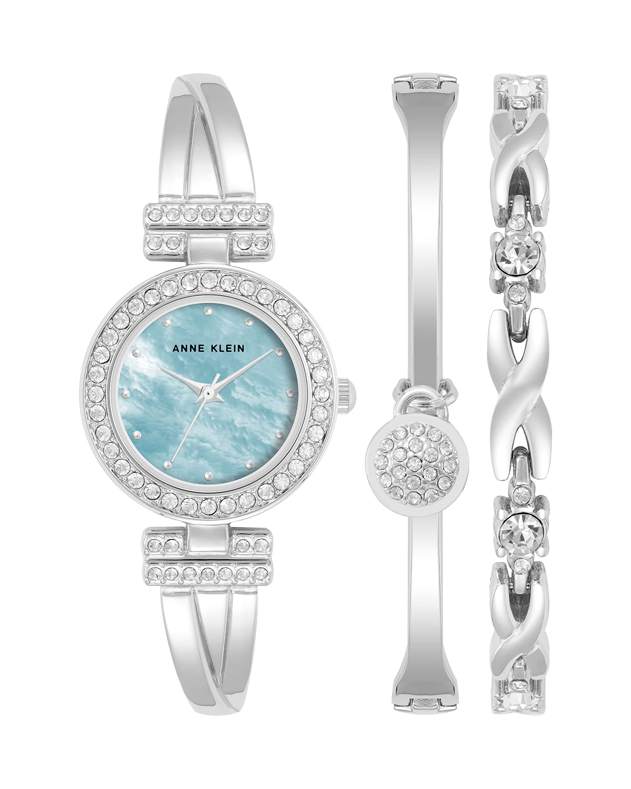 Anne Klein Women's Premium Crystal Accented Bangle Watch and Bracelet - View 8