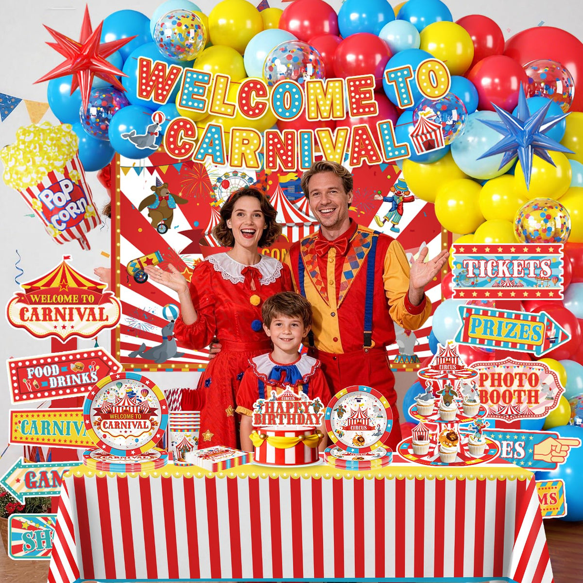 Cocomigo 302PCS Carnival Theme Party Decorations Circus - cocomigo Official Imagery - 8