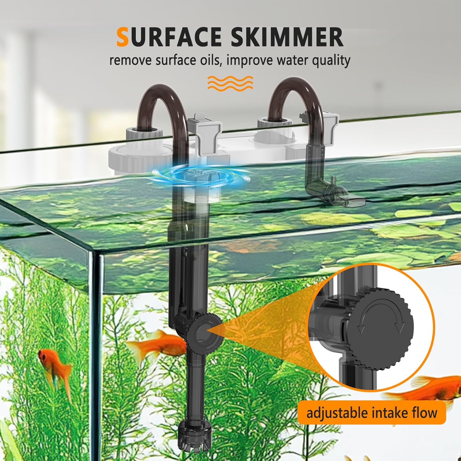 Hygger Hang-On Aquarium Filter – 30 Gal, 3-Stage Filtration