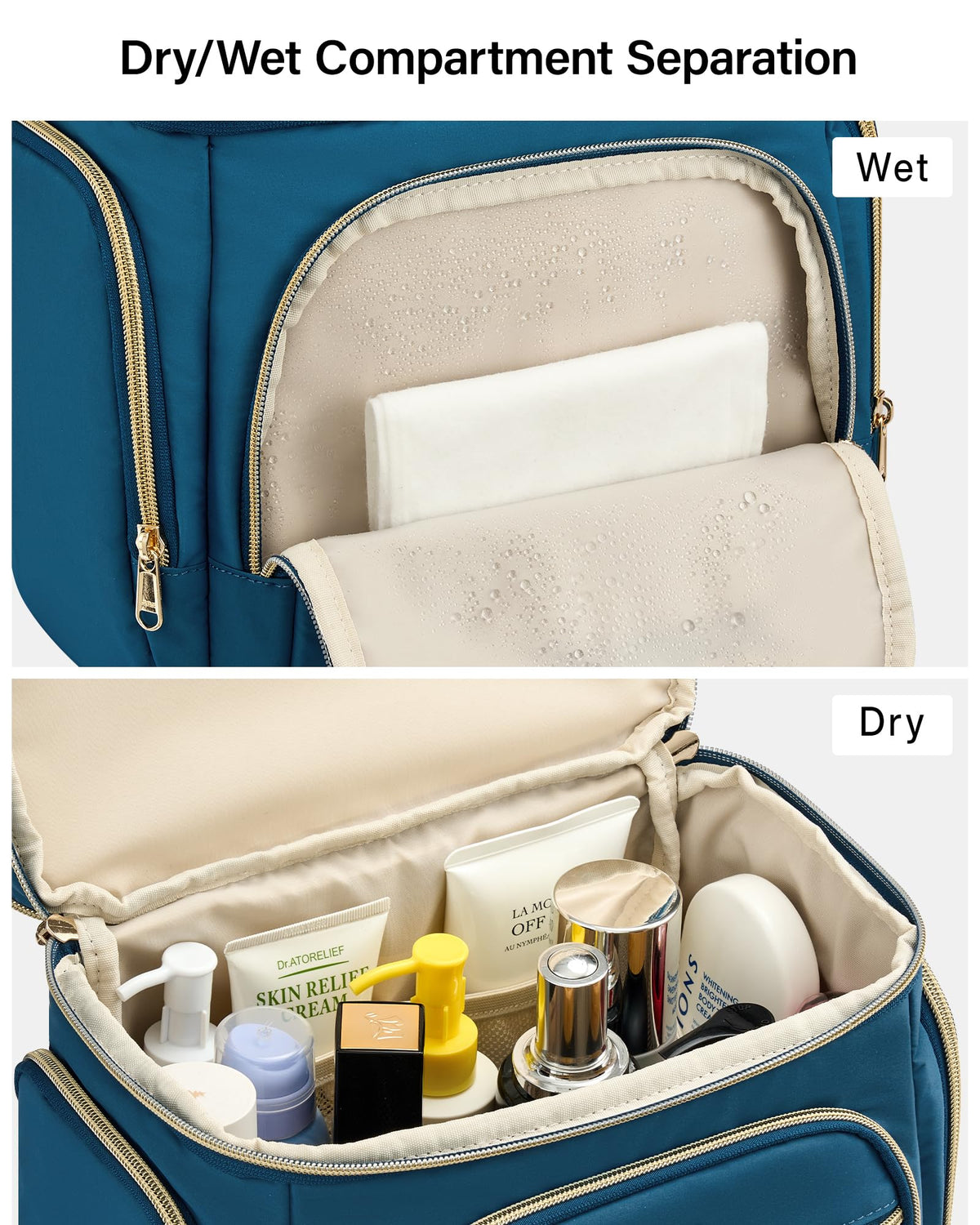 Hanke Large Toiletry Bag for Women Travel Double Layer - Hanke Official Imagery - 6
