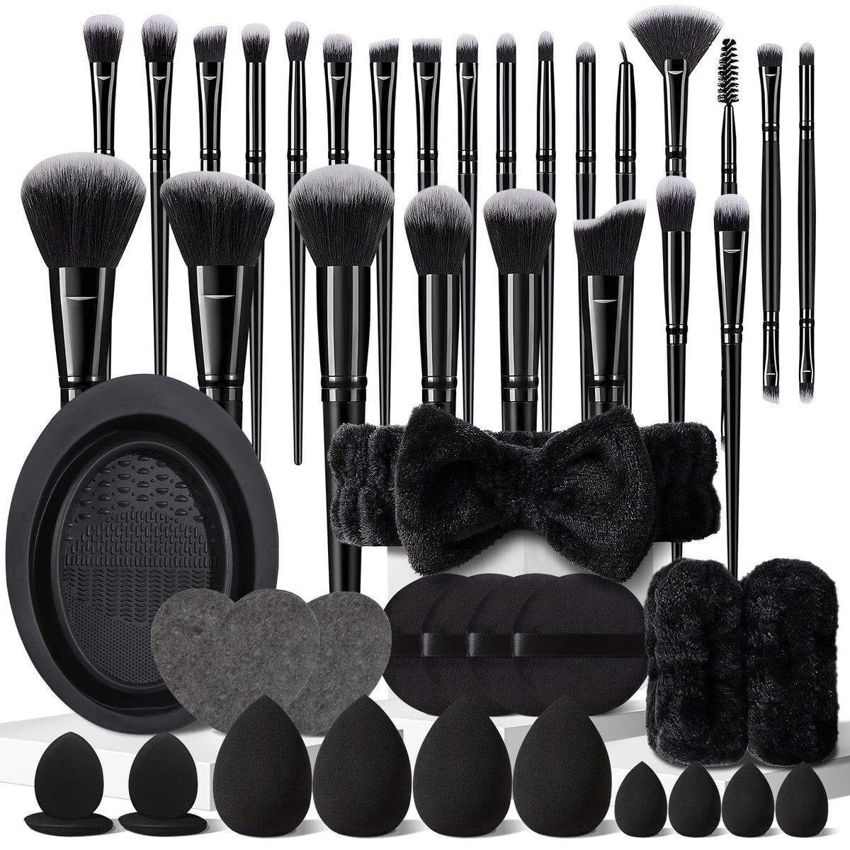 HGHDBT 42Pcs Brown Makeup Brushes Set Professional Premium - HGHDBT Official Imagery - 6