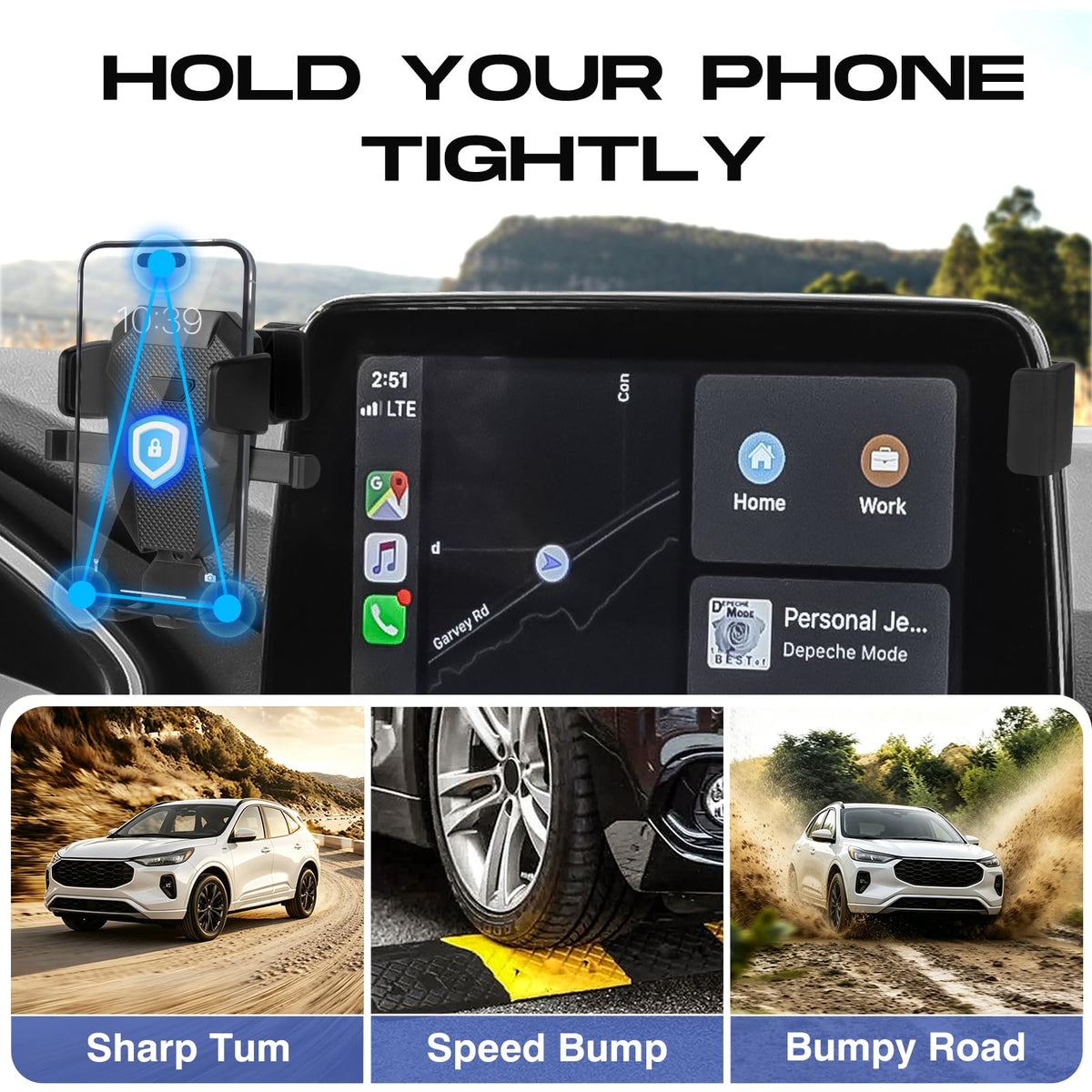 Sunsdrew Car Phone Holder for Ford Escape 2020 2026 - Sunsdrew Official Imagery - 8