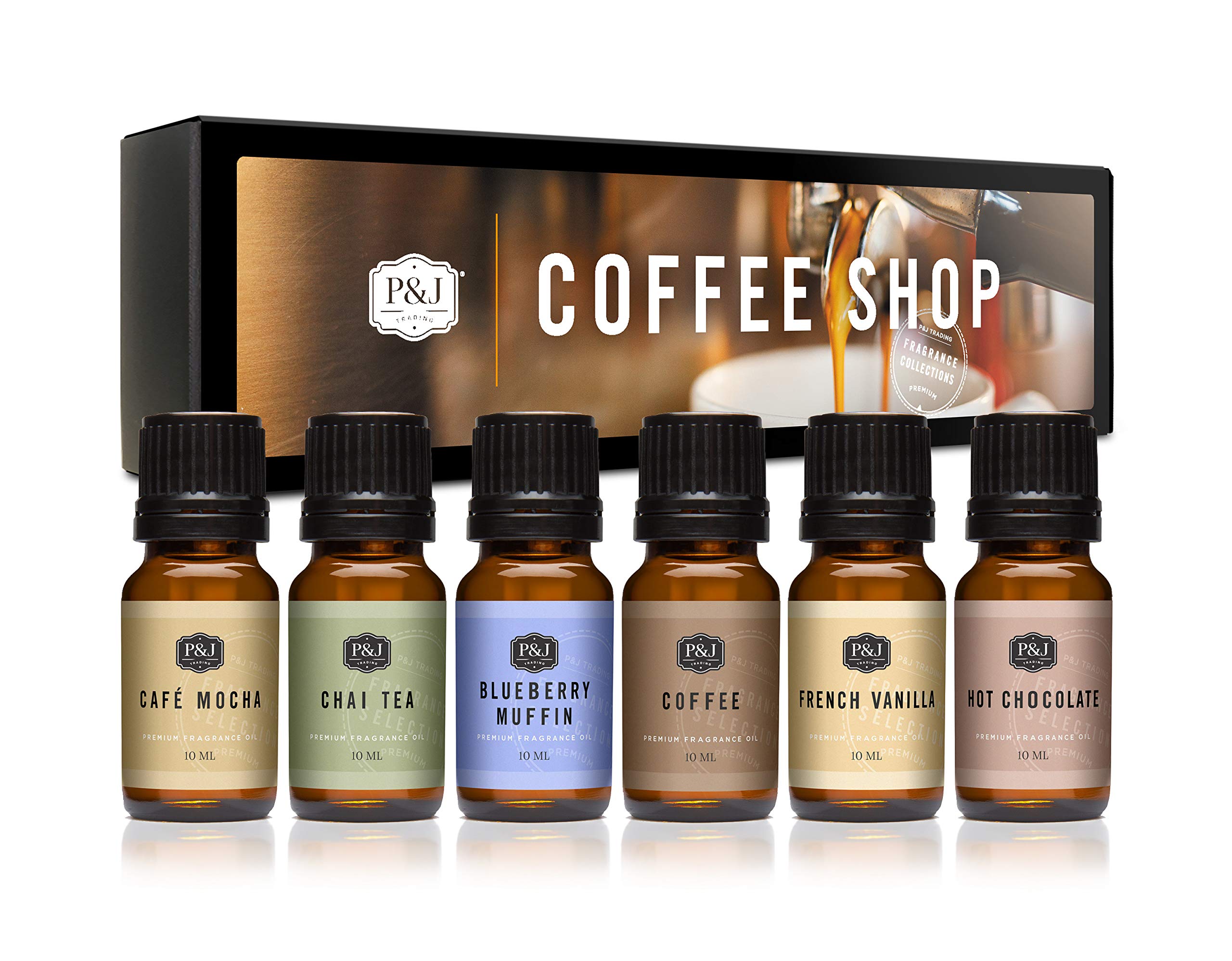 P&J Trading Fragrance Oil Coffee Shop Set | Coffee, Café Mocha, - Product Imagery