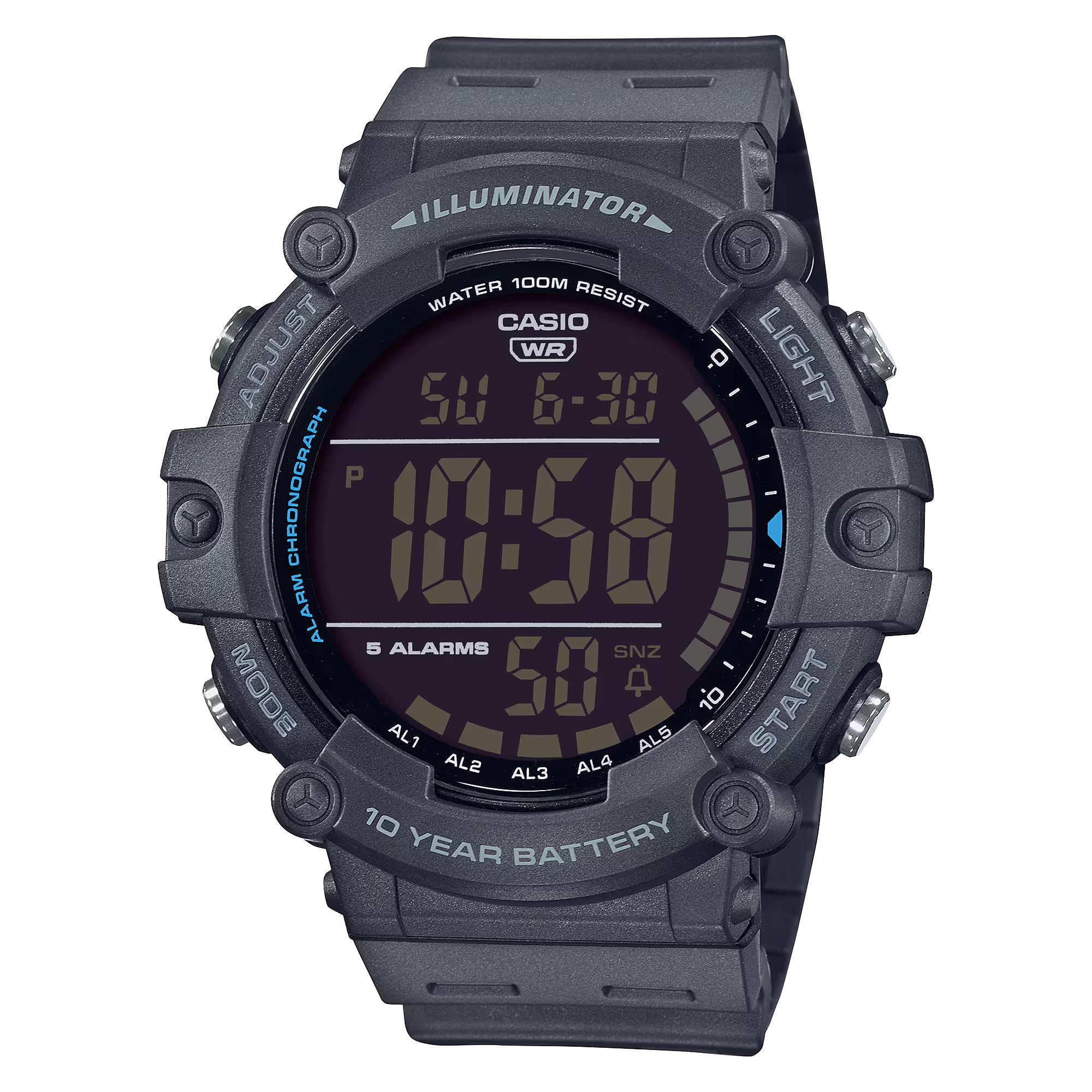Casio Illuminator AE1500WH Series | 10-Year Battery | LED Backlight | - View 3