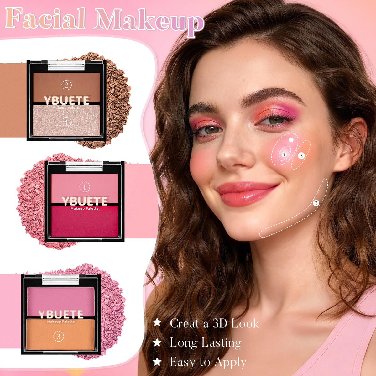 YBUETE Beginner Makeup Set for Teen Girl Women Makeup - YBUETE Official Imagery - 5