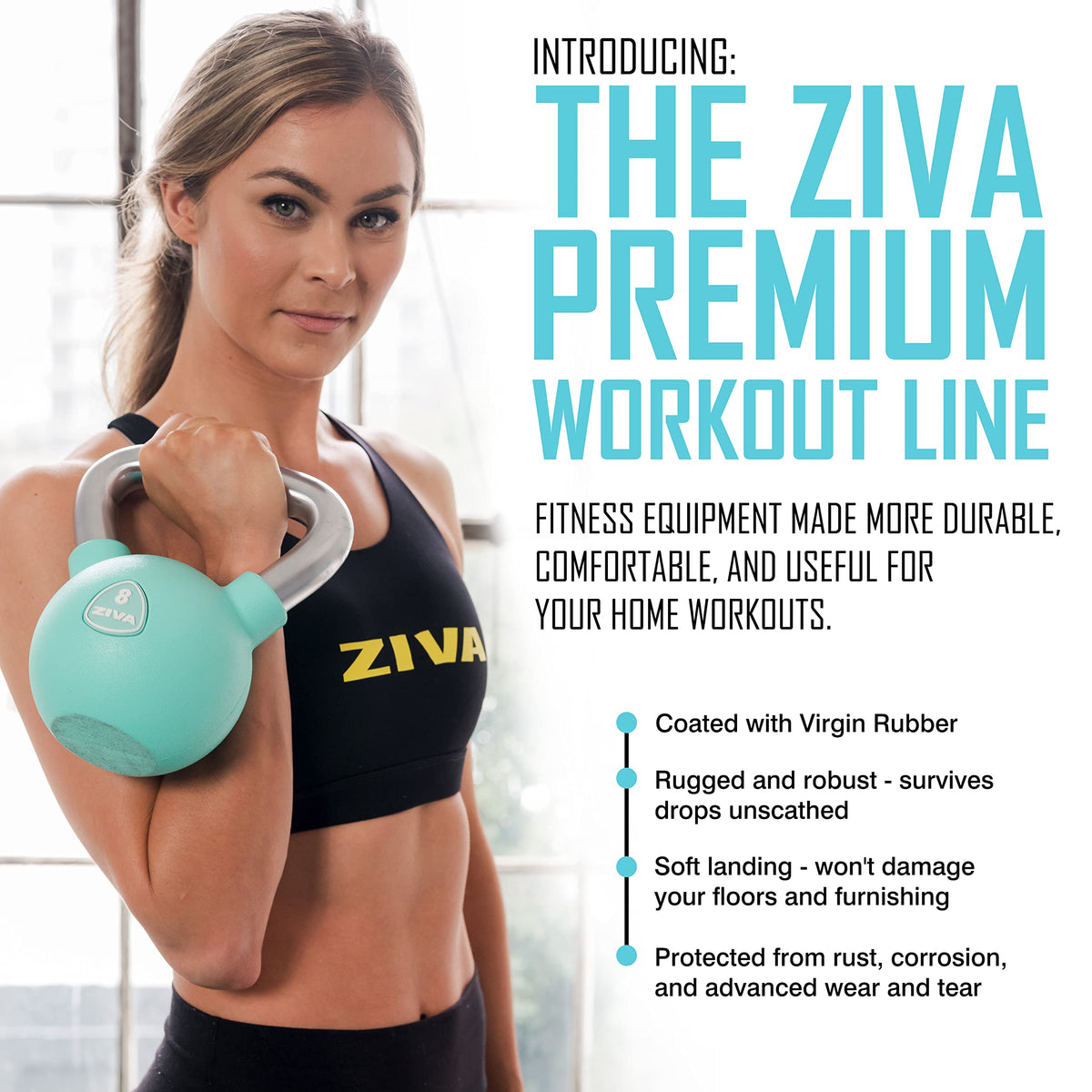 ZIVA Premium Functional Training Kit 6 lb Medicine Ball 15 - ZIVA Official Imagery - 3