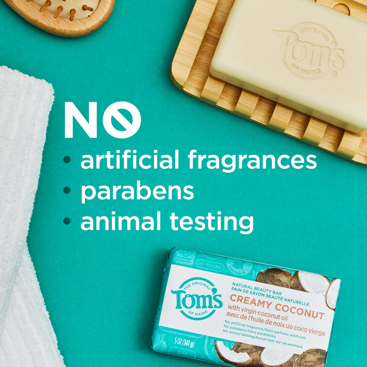 Tom s of Maine Natural Beauty Bar Soap Creamy Coconut With - Tom's of Maine Official Imagery - 5