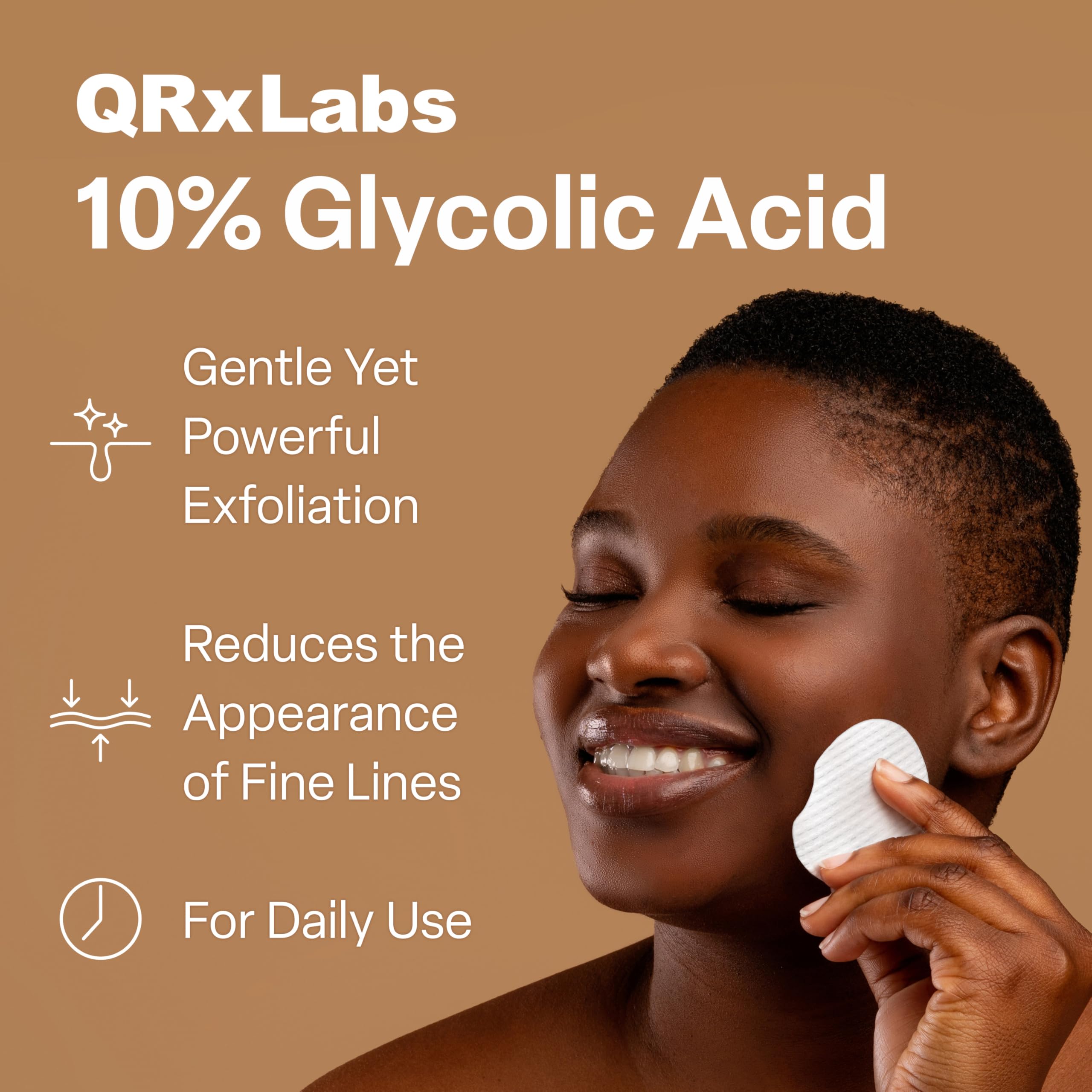 QRxLabs 10 Glycolic Acid Pads - QRxLabs Official Imagery - 3