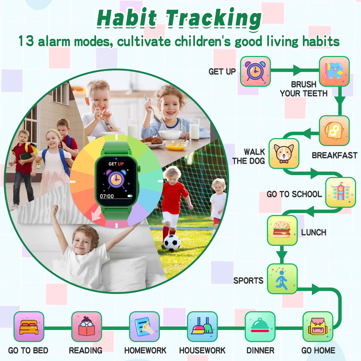 Phyulls Kids Smart Watch with 32 Puzzle Games Video HD - Phyulls Official Imagery - 4