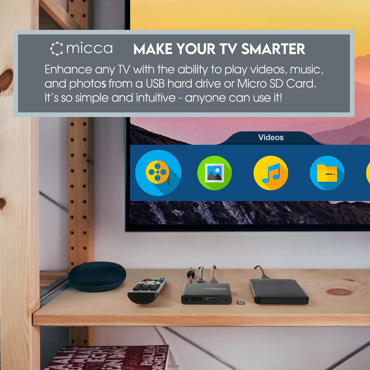 Micca G3 2K Quad HD USB and microSD Media Player 4K HDMI - Micca Official Imagery - 3