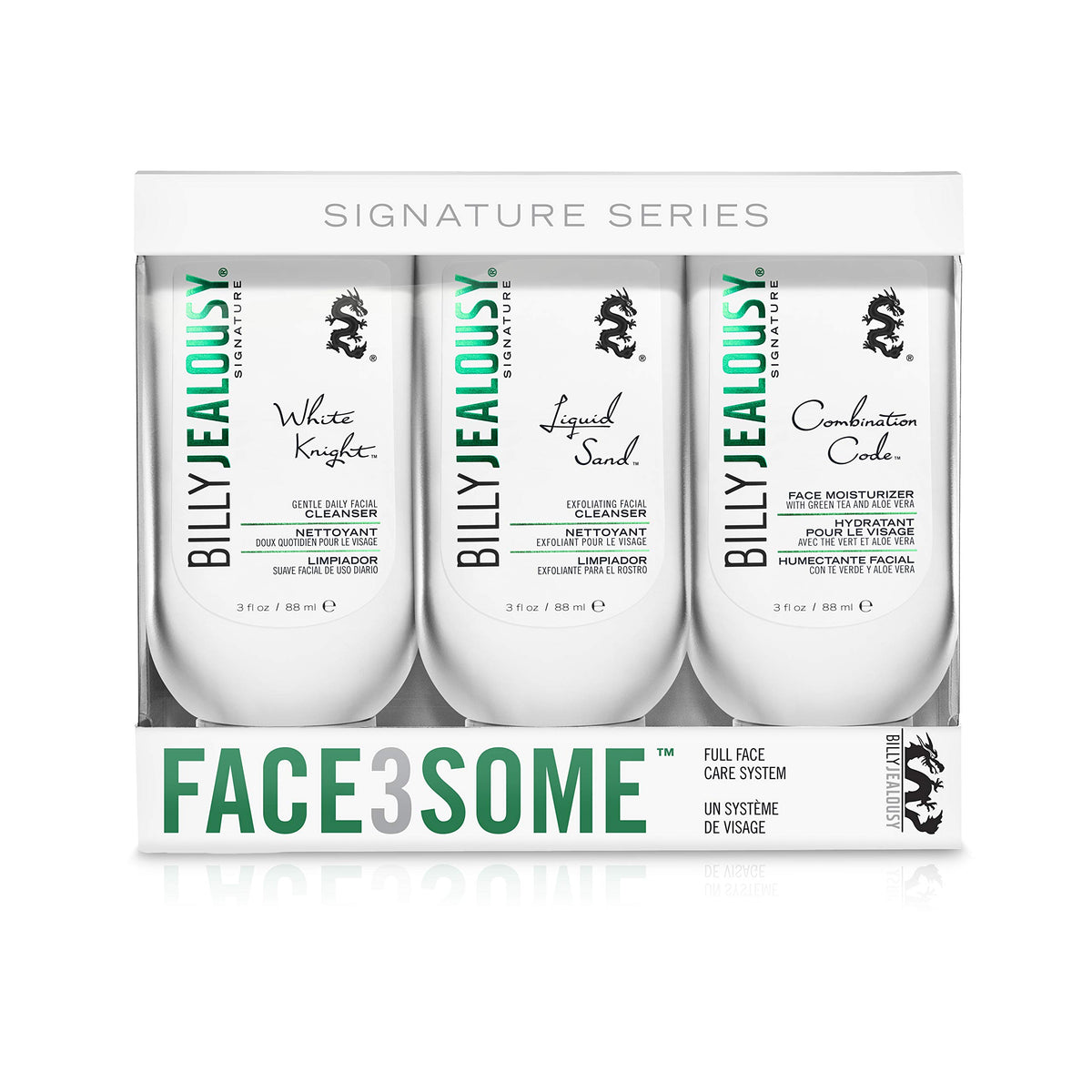 Billy Jealousy Face3Some Face Trio Vegan Mens Skin Care Kit - Premium Selection Official Imagery - 2