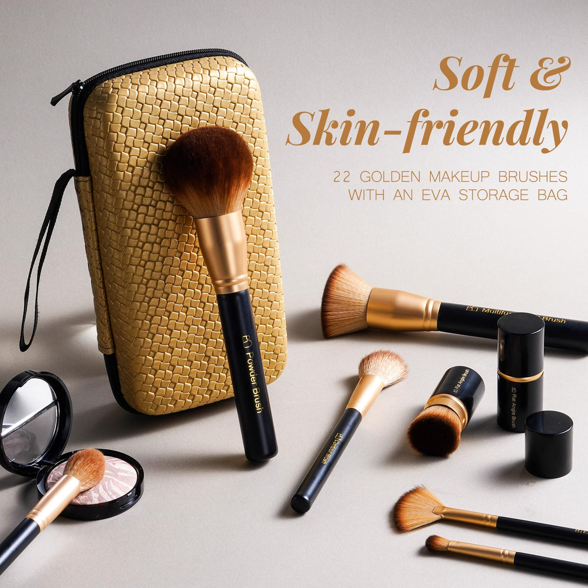 BS MALL Makeup Brushes Set with Kabuki Powder Eyeshadow - BS-MALL Official Imagery - 6