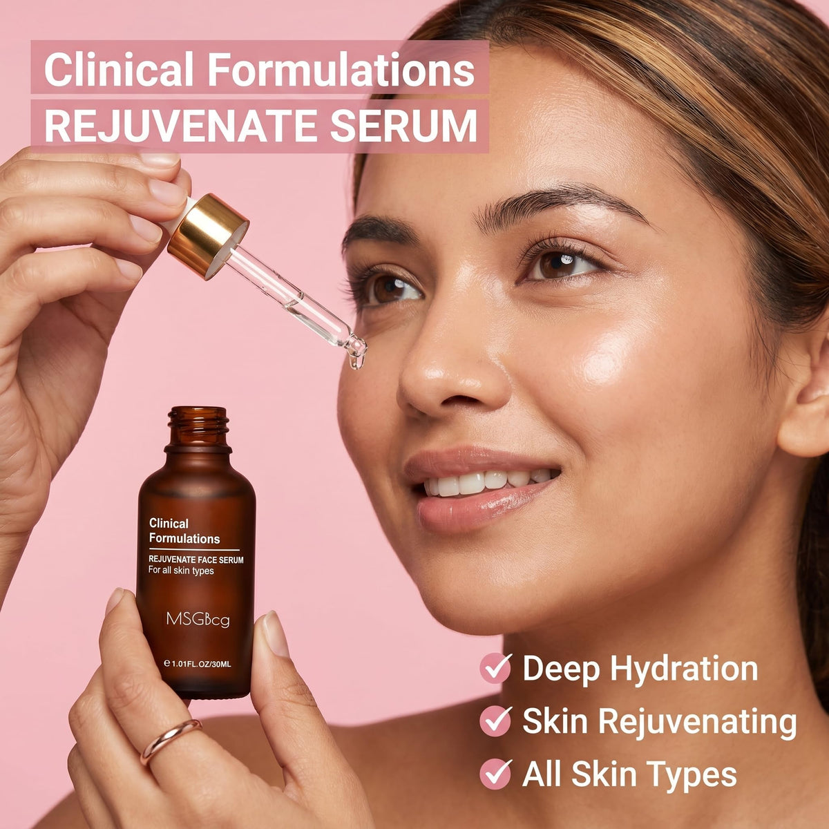 Ageless Rejuvenate Face Serum for All Skin Types - MSGBcg Official Imagery - 3