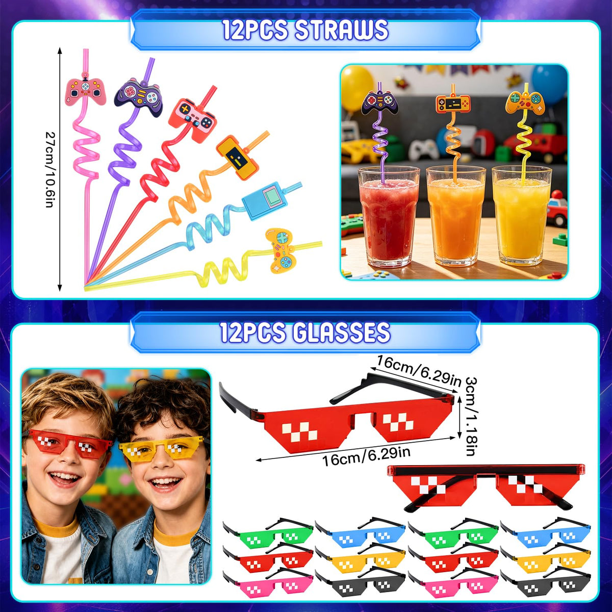Video Game Party Favors for Kids 158 PCS Gamer Birthday - KISPATTI Official Imagery - 6