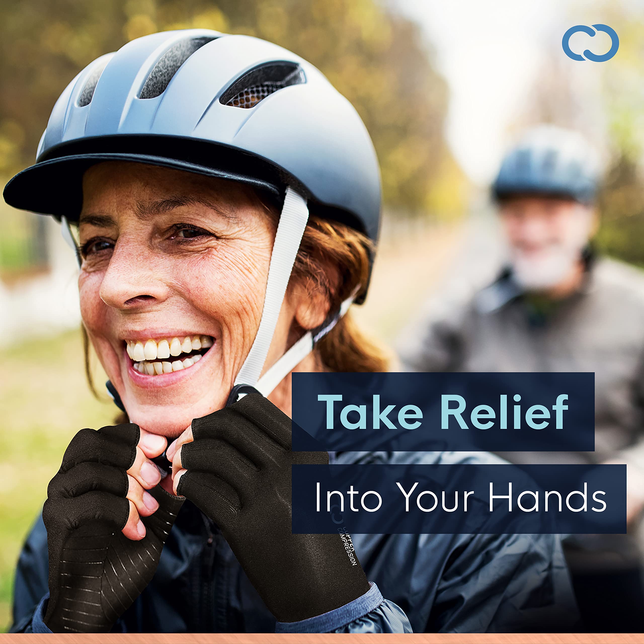 Copper Compression Fingerless Arthritis & Carpal Tunnel Gloves (M)