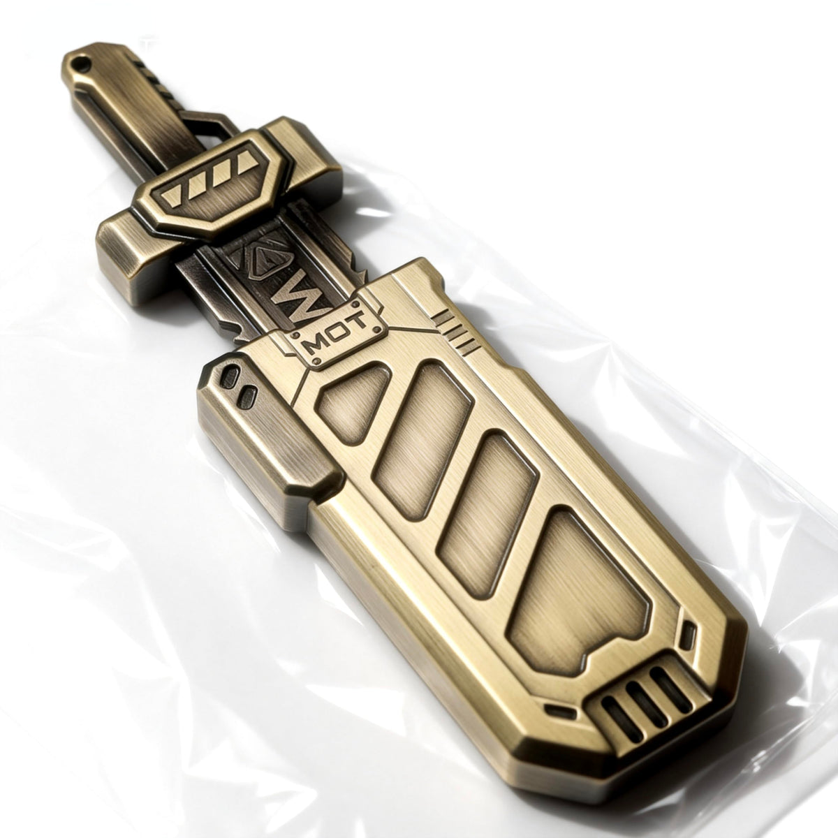 6 Gear Metal Fidget Sword Slider Antique Gold - YKAIFZON Official Imagery - 1