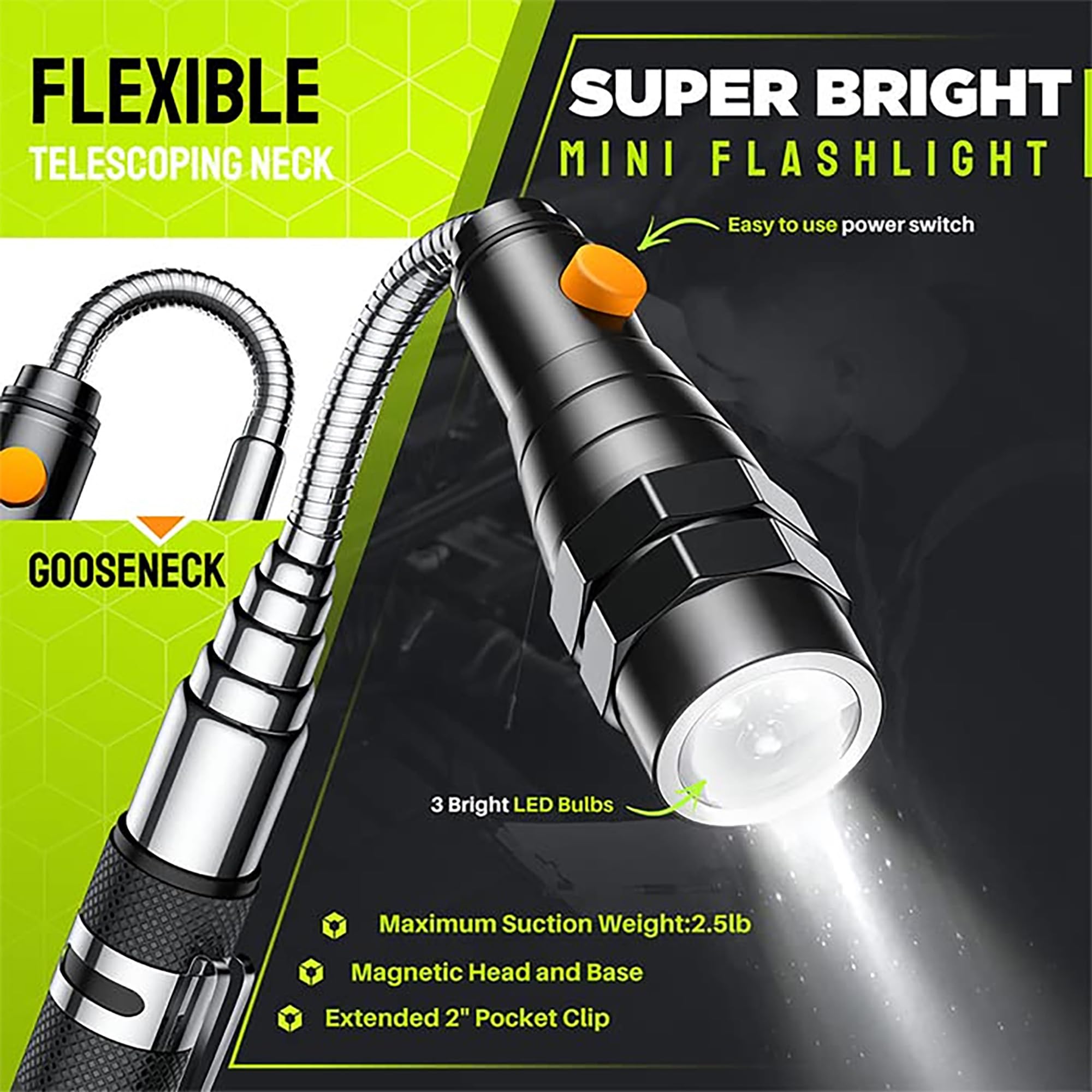 KOOPOOL Telescoping Magnetic Pickup Tool Set, Inspection Mirror Telesc - View 4