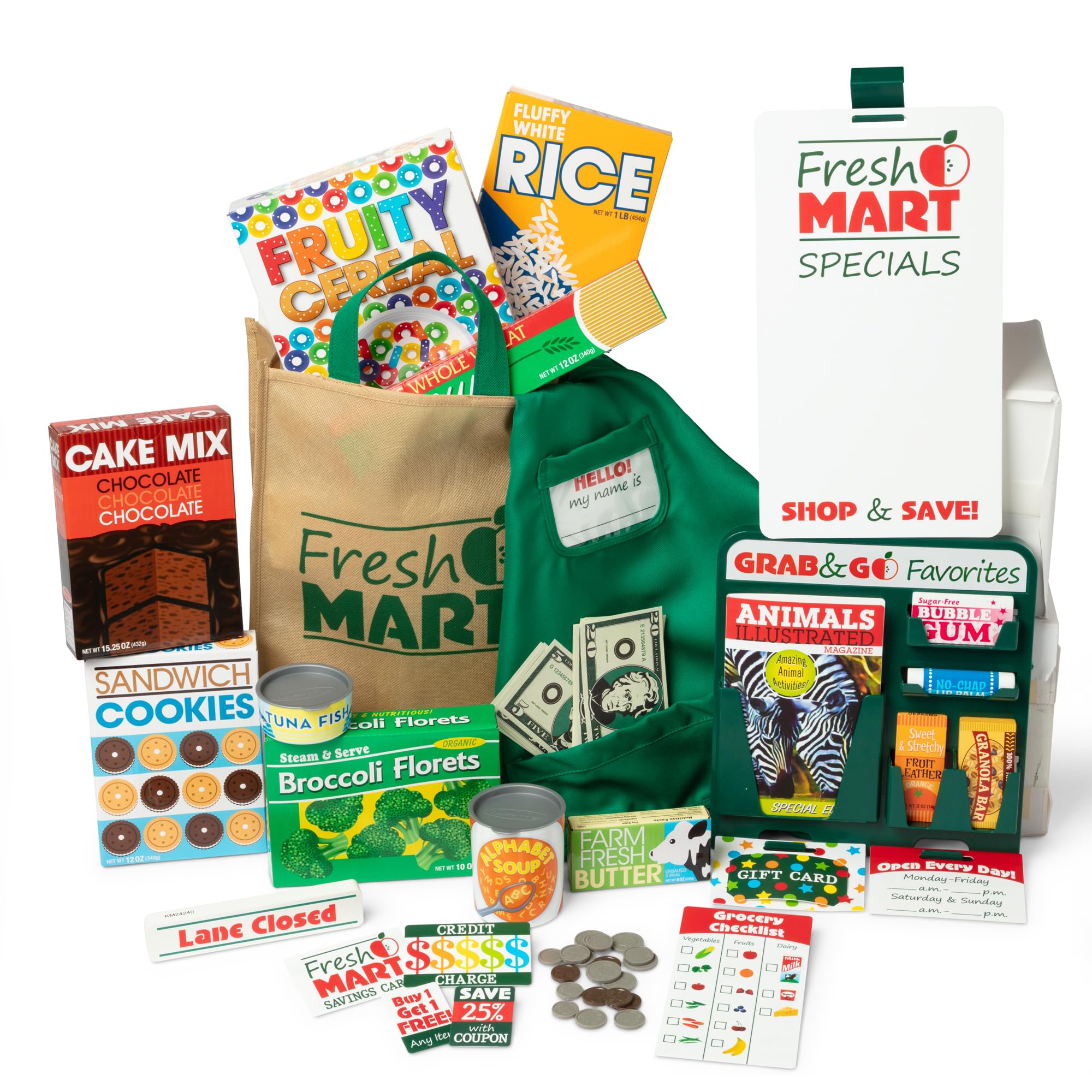 Melissa & Doug Fresh Mart Companion Set, Grocery Store Pretend - Product Imagery