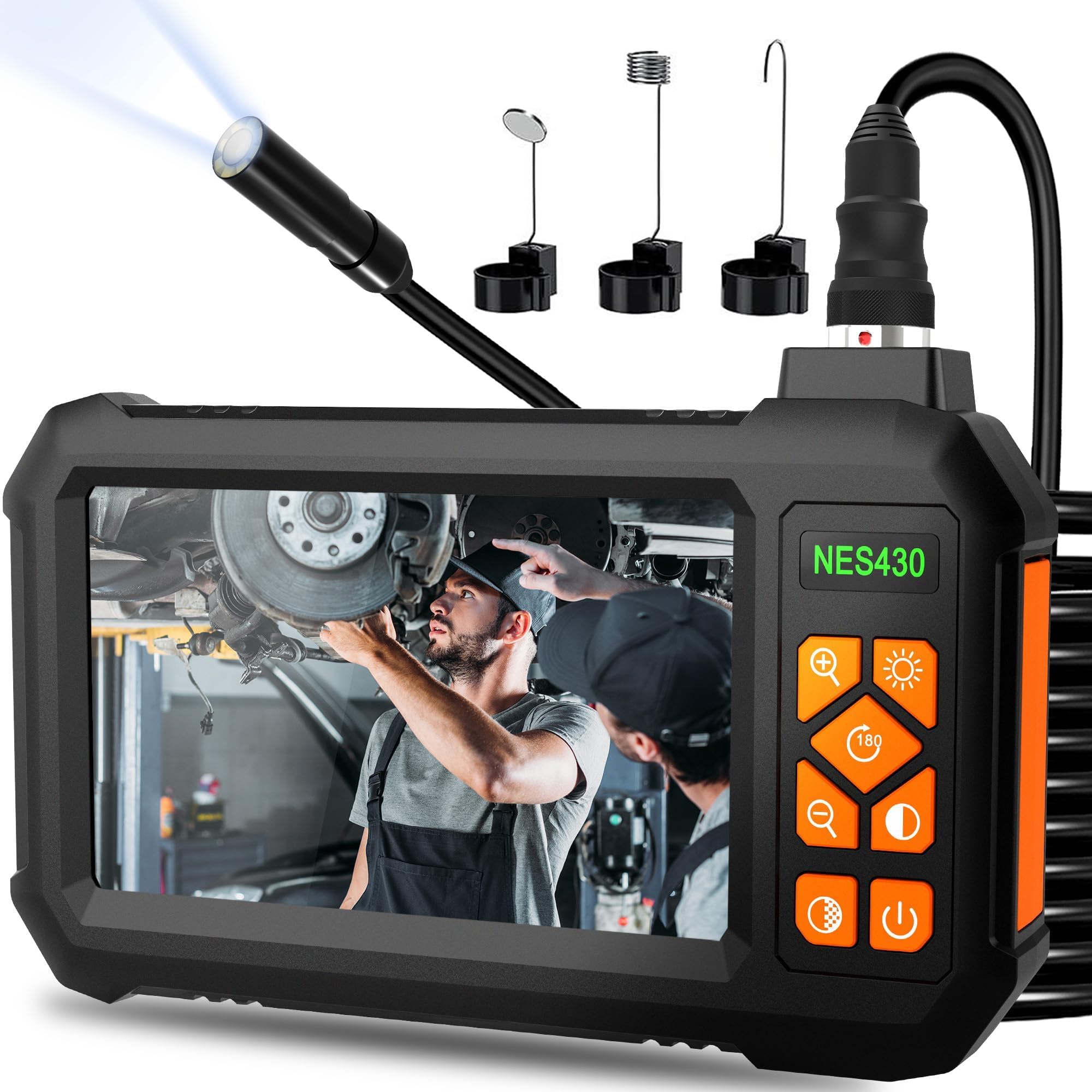 Endoscope Camera with Light, 1920P HD Borescope Inspection - Product Imagery
