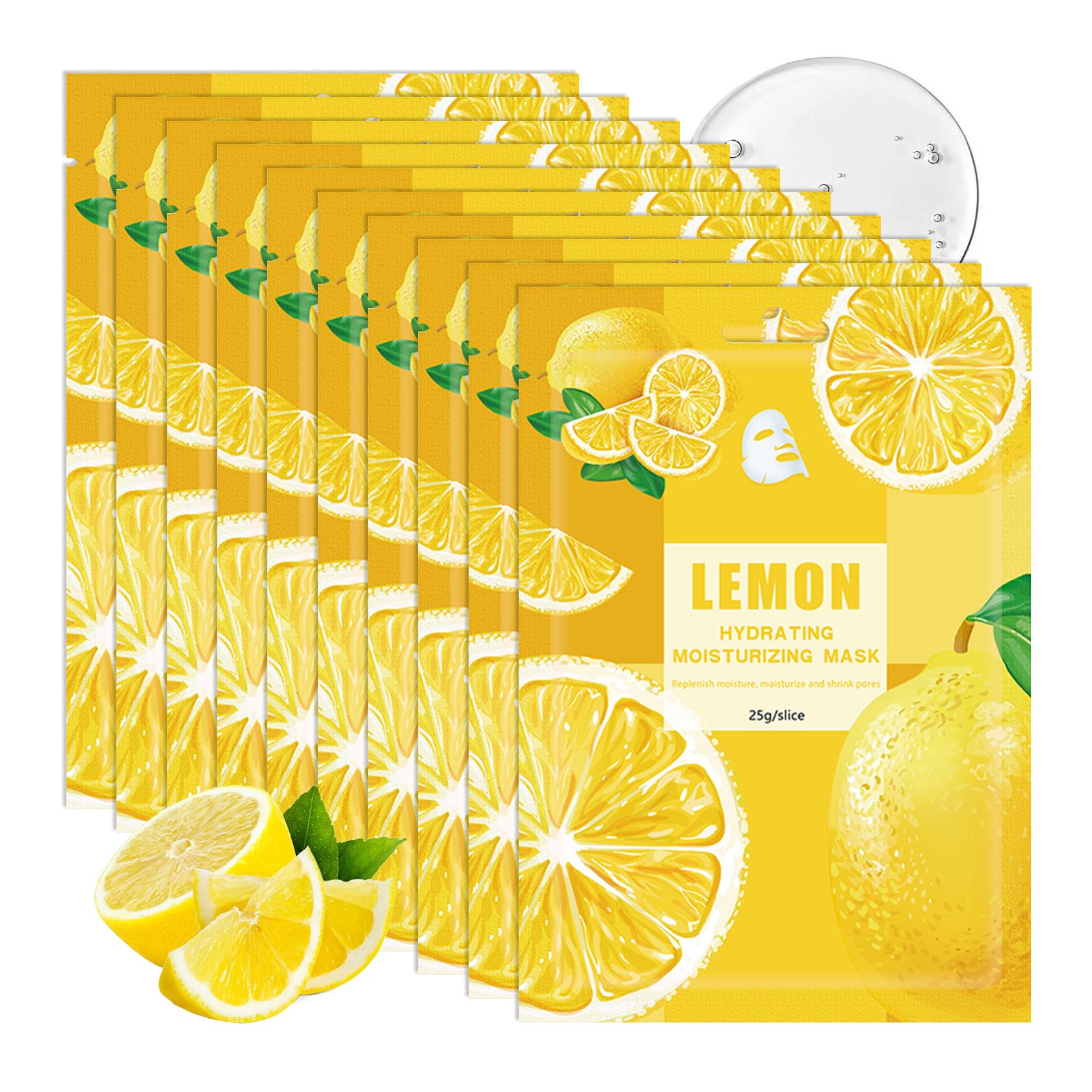 10PCS Hydrating Facial Sheet Mask,Moisturizing Face Masks - JunKuJK