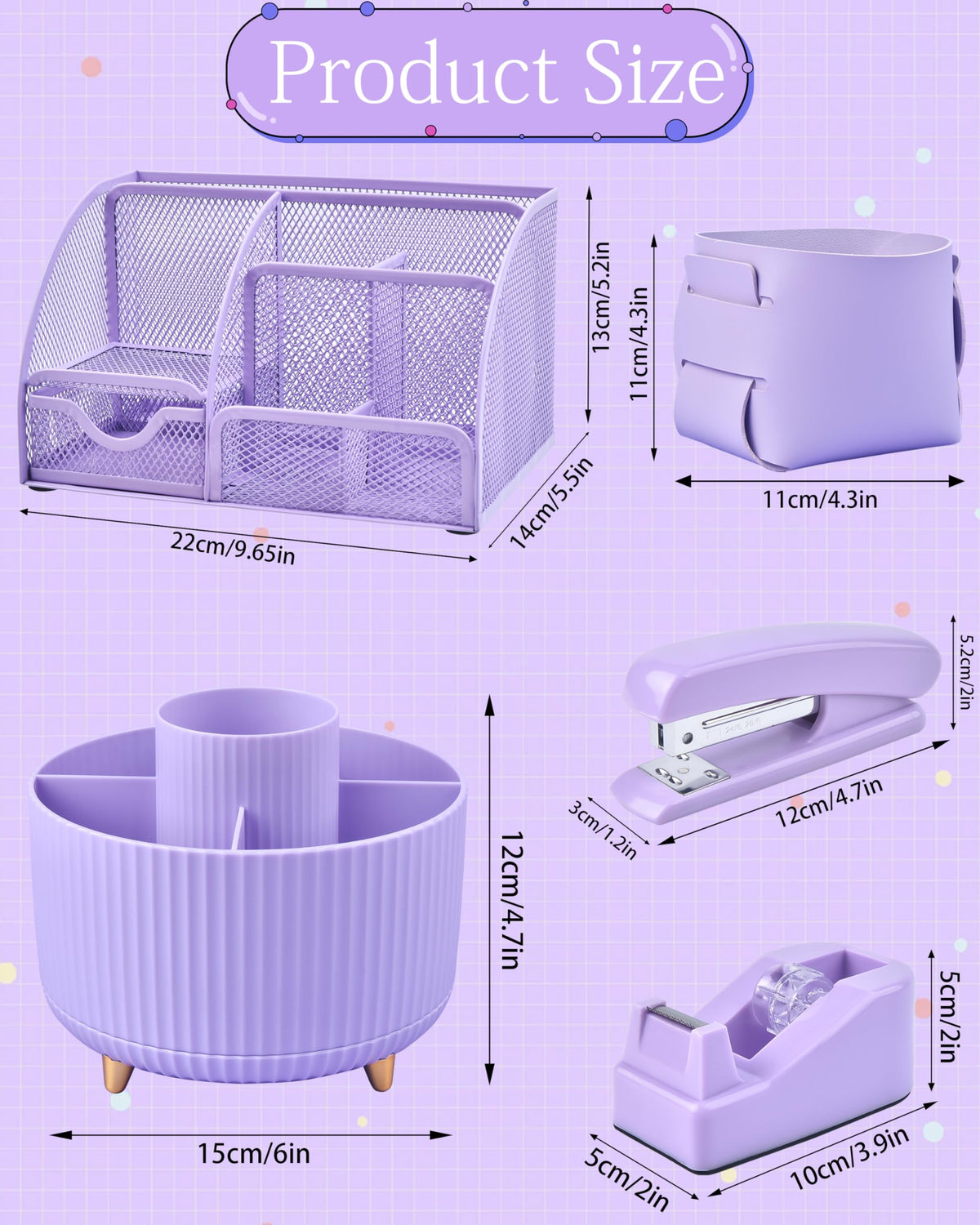 Purple Desk Accessories and Organizers with Desk Organizer - Vamrak Official Imagery - 3
