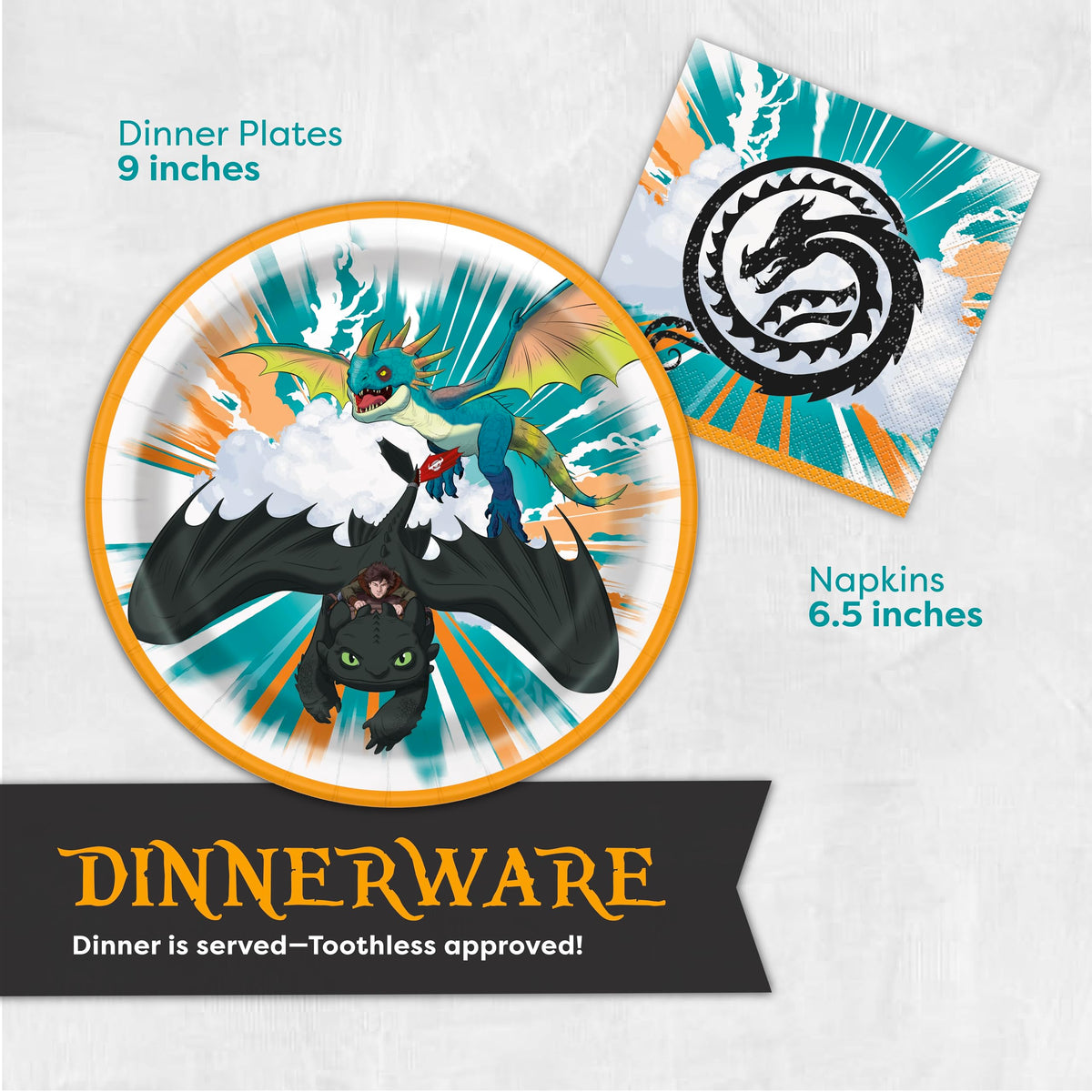 How to Train Your Dragon Party Supplies with Banner Mask - Unique Official Imagery - 6