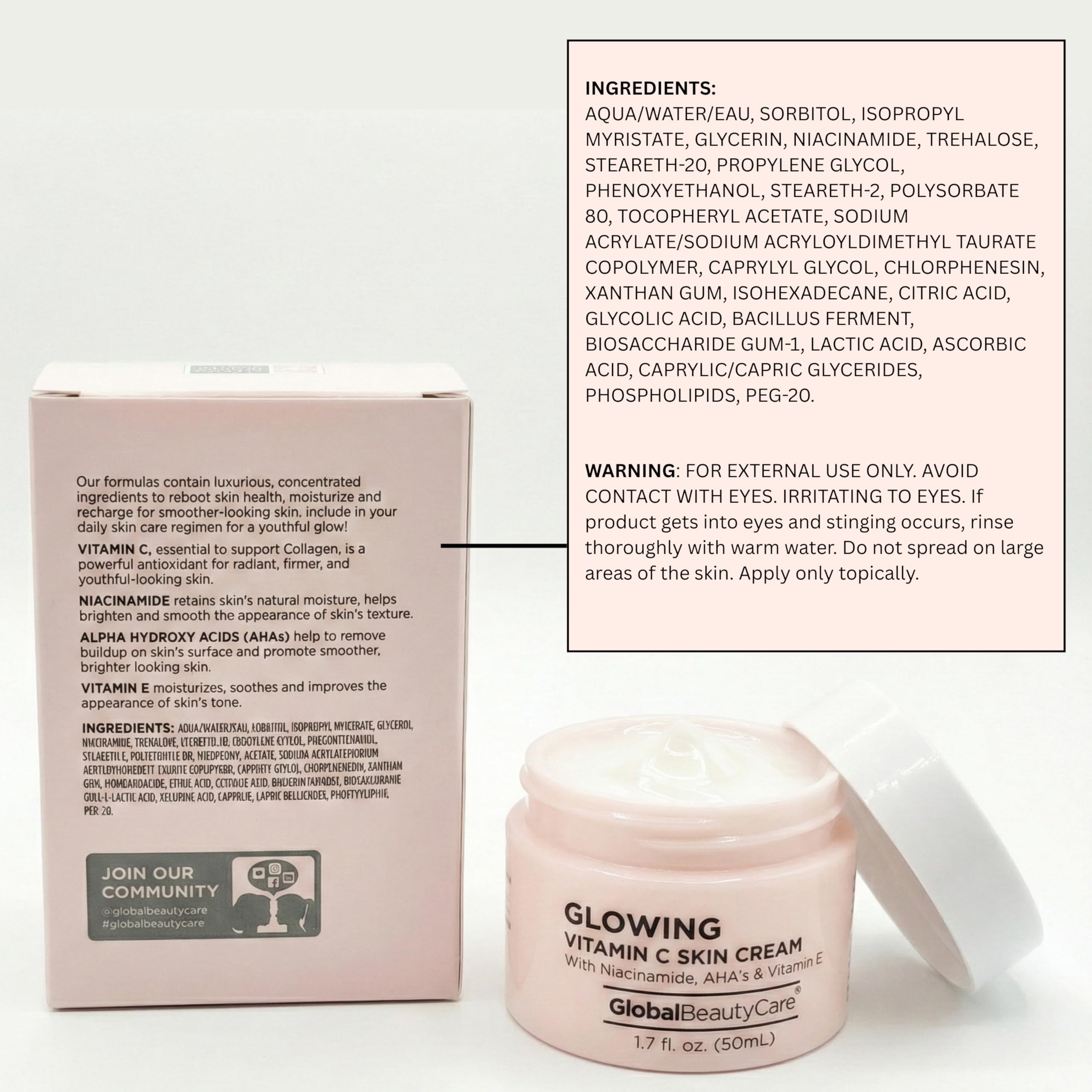 Global Beauty Care Glowing Vitamin C Skin Cream - Global Beauty Care