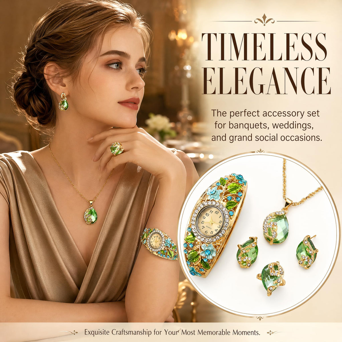 Vintage Jewelry Set for Women Retro Palace Style Enamel - Premium Selection Official Imagery - 7