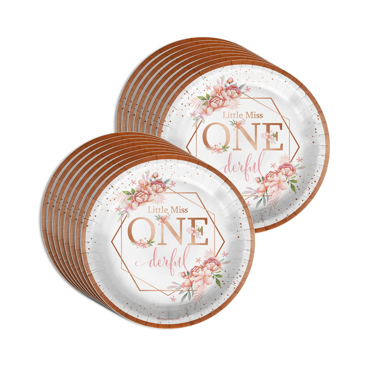 Little Miss Onederful Themed Party Supplies for Girls Kids - Birthday Galore Official Imagery - 4