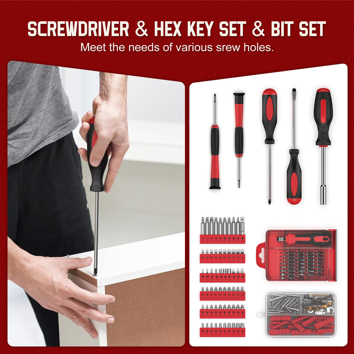Sundpey 379 Pcs Portable Complete Home and Auto Tool Kit - Sundpey Official Imagery - 8