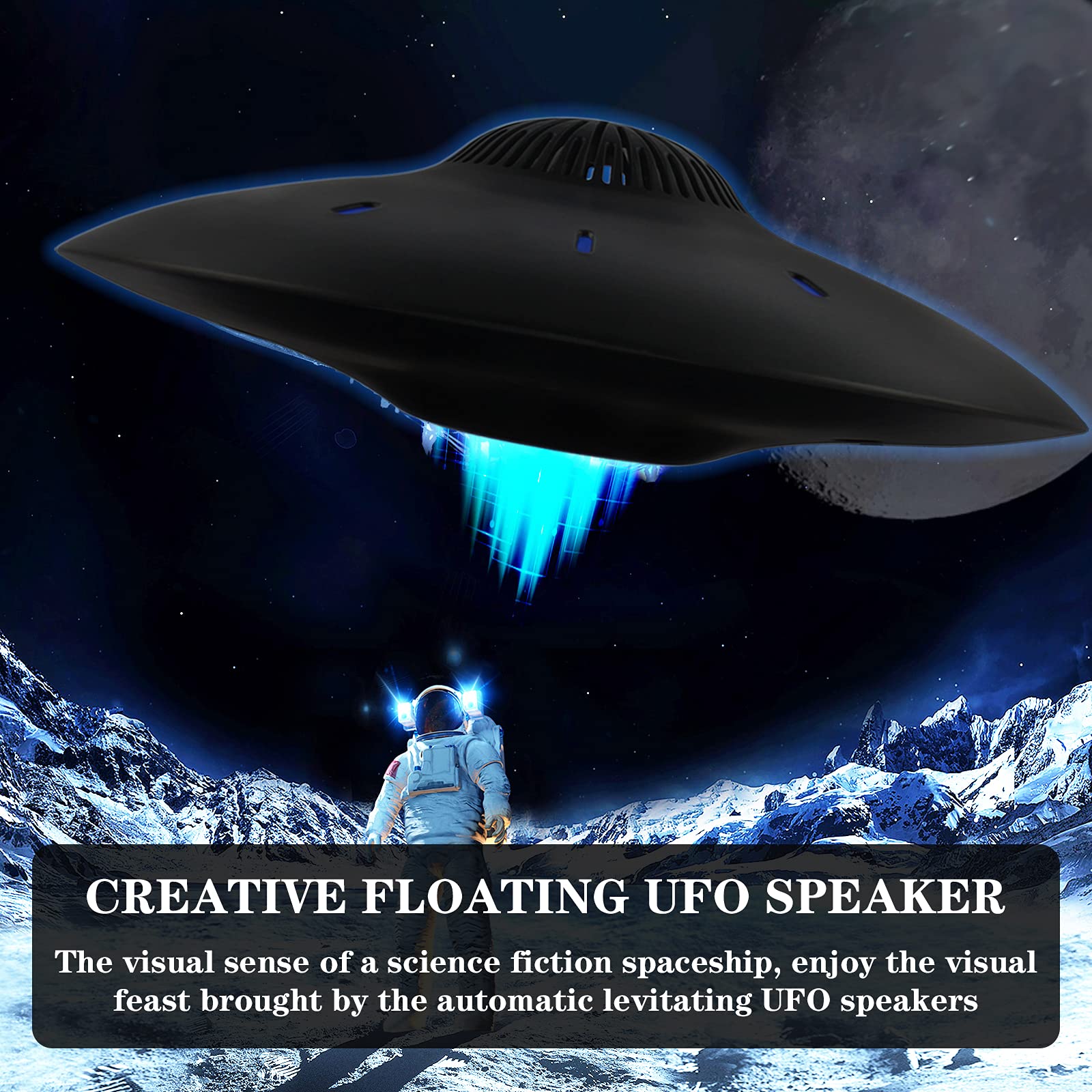 RUIXINDA Magnetic Levitating Bluetooth Speaker, Levitating UFO Speakers with LED - RUIXINDA Official Product View 2