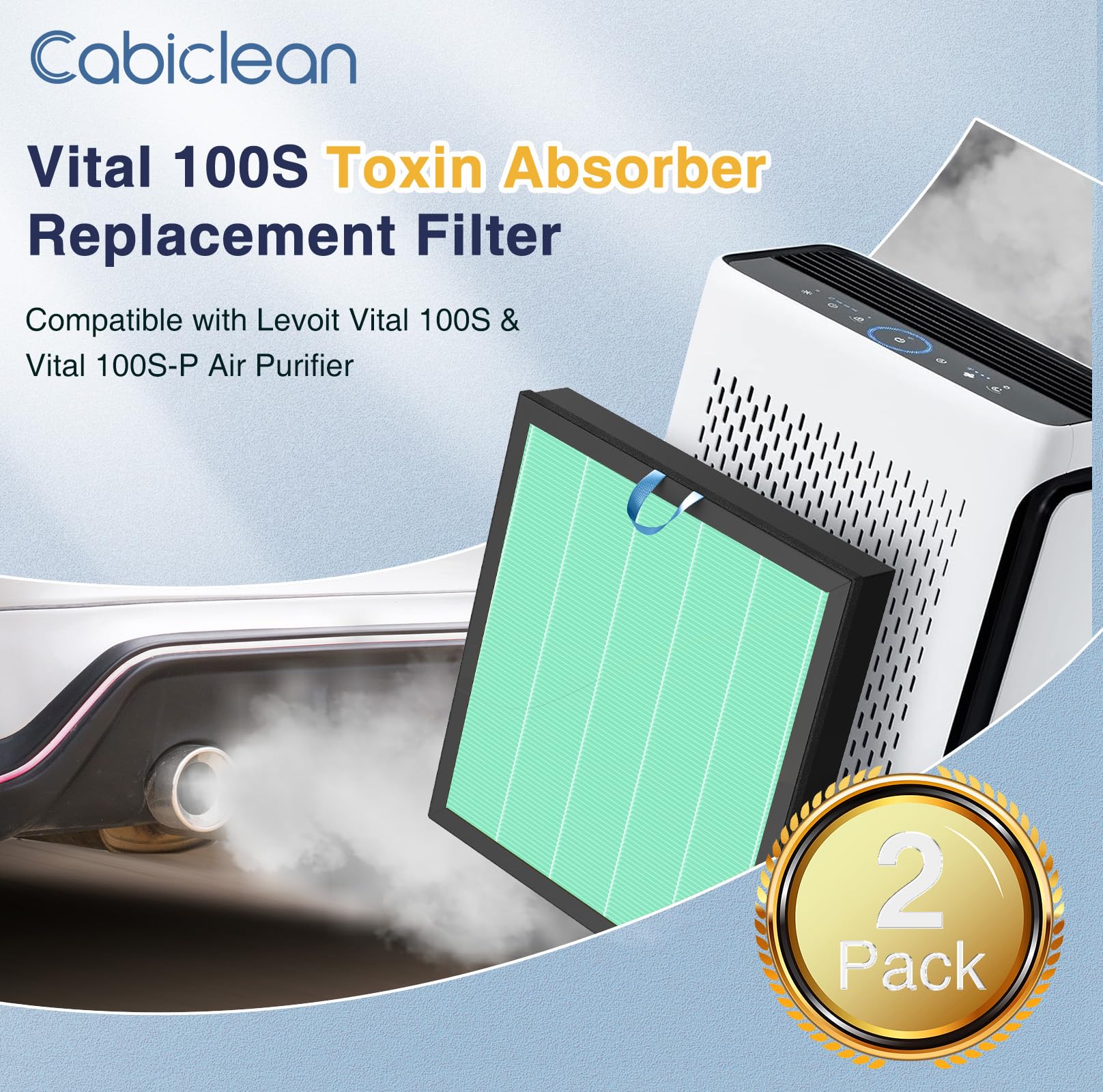 Cabiclean Vital 100S Toxin Absorber Replacement Filter for LEVOIT - Cabiclean Official Product View 2