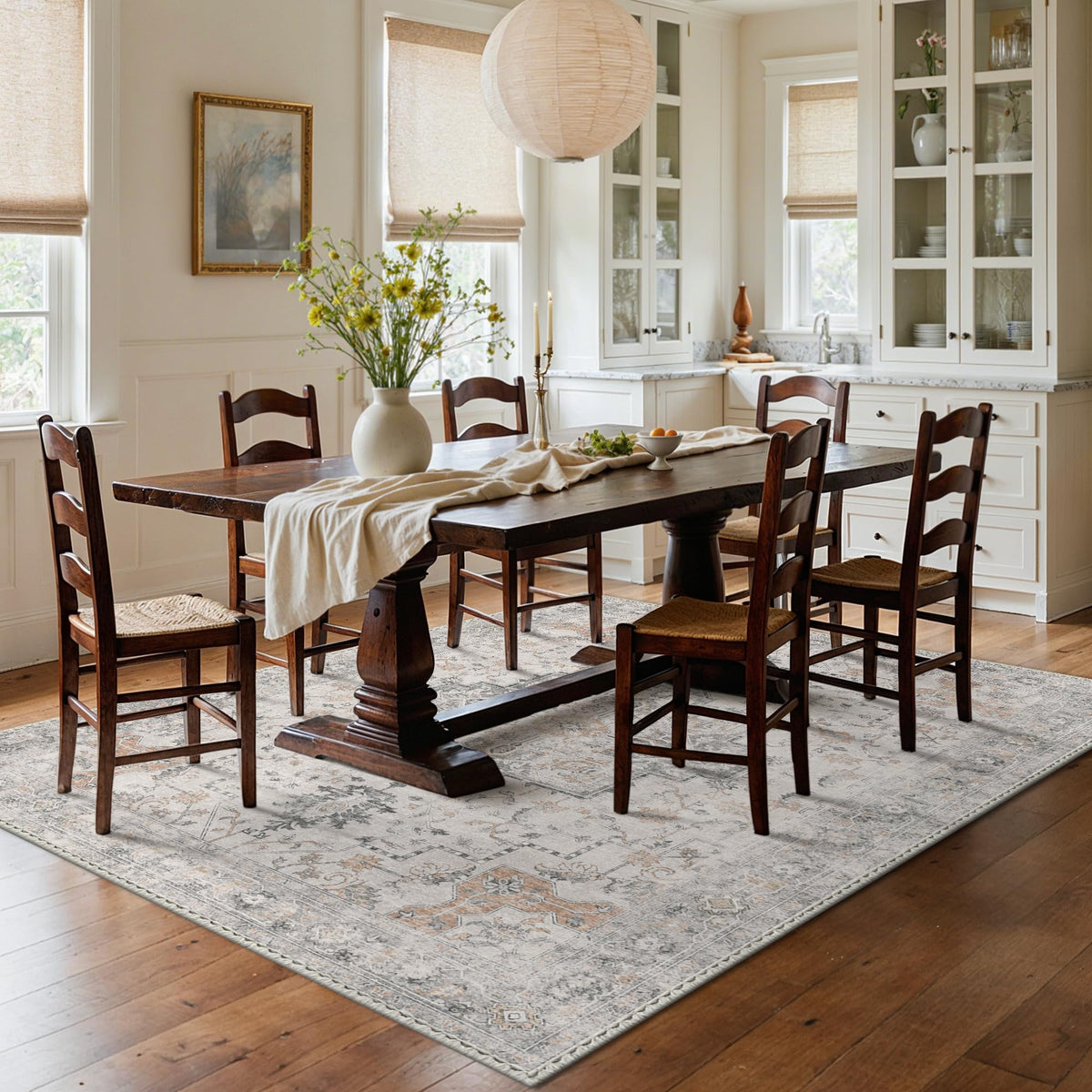 GENIMO 5x7 Washable Area Rugs for Living Room Non Slip Light - GENIMO Official Imagery - 5