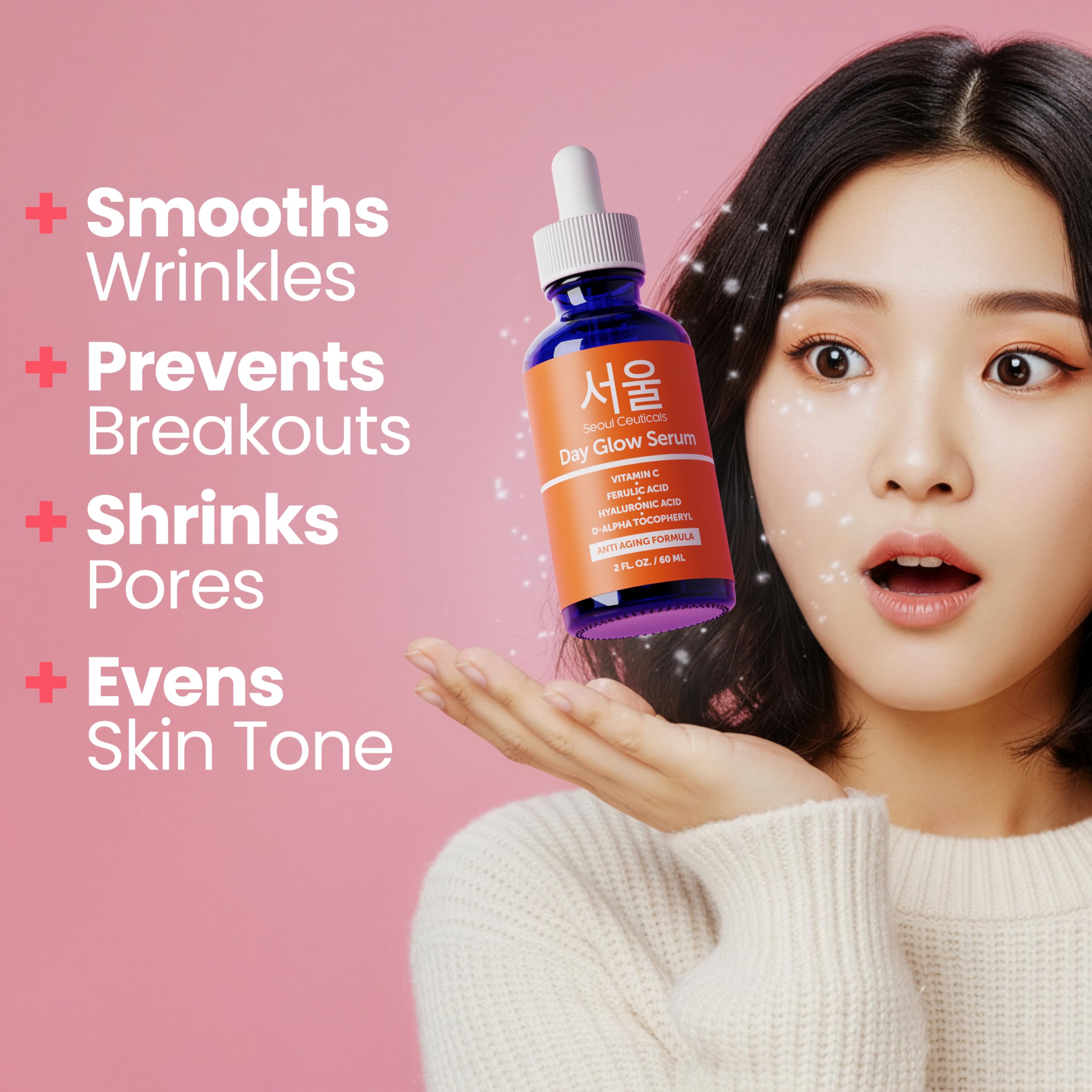 SeoulCeuticals 20% Vitamin C Serum for Face + CE Ferulic - SeoulCeuticals Official Product View 3