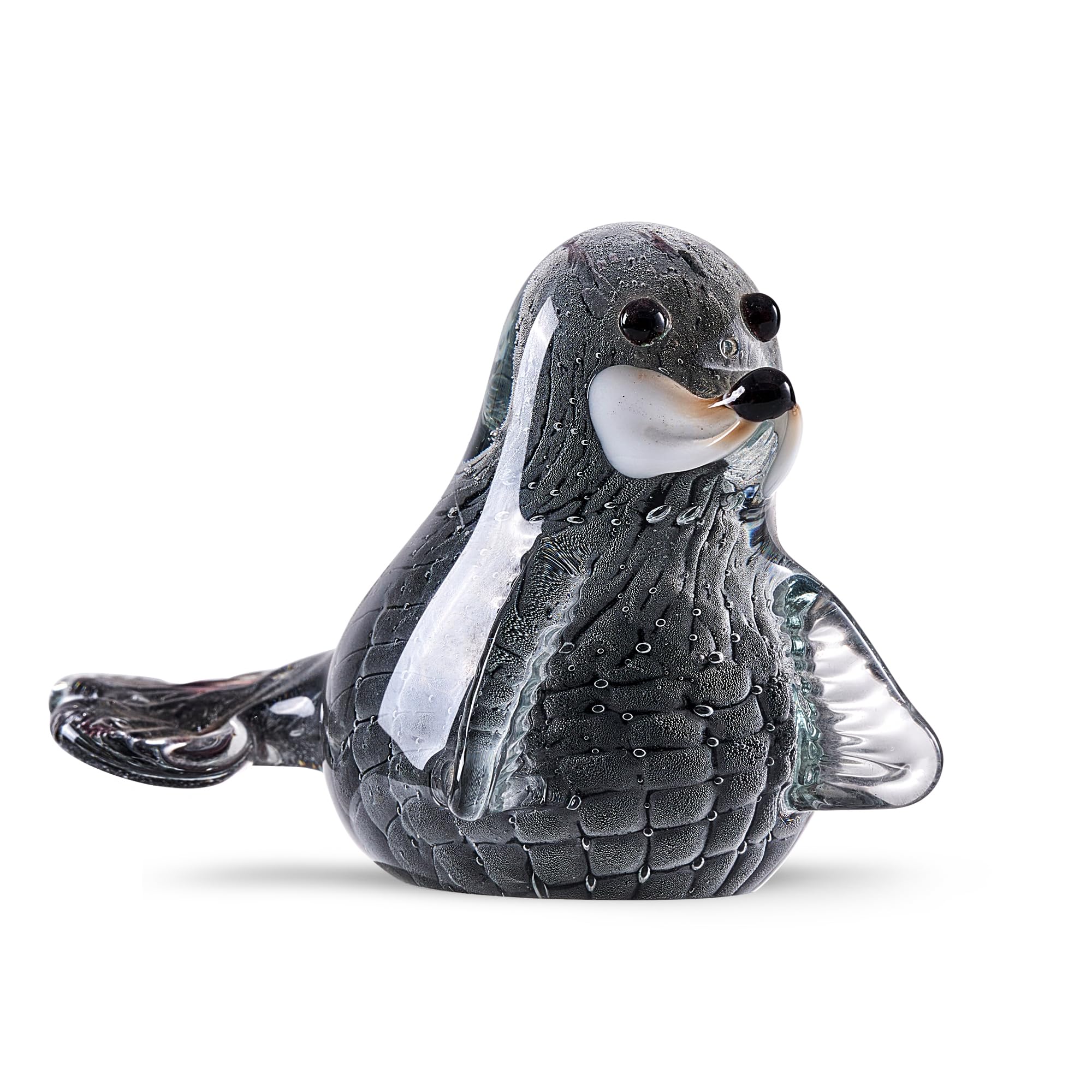 EUSTUMA Hand Blown Glass Seal Figurine,Sea Animal for Fish Tank - Product Imagery