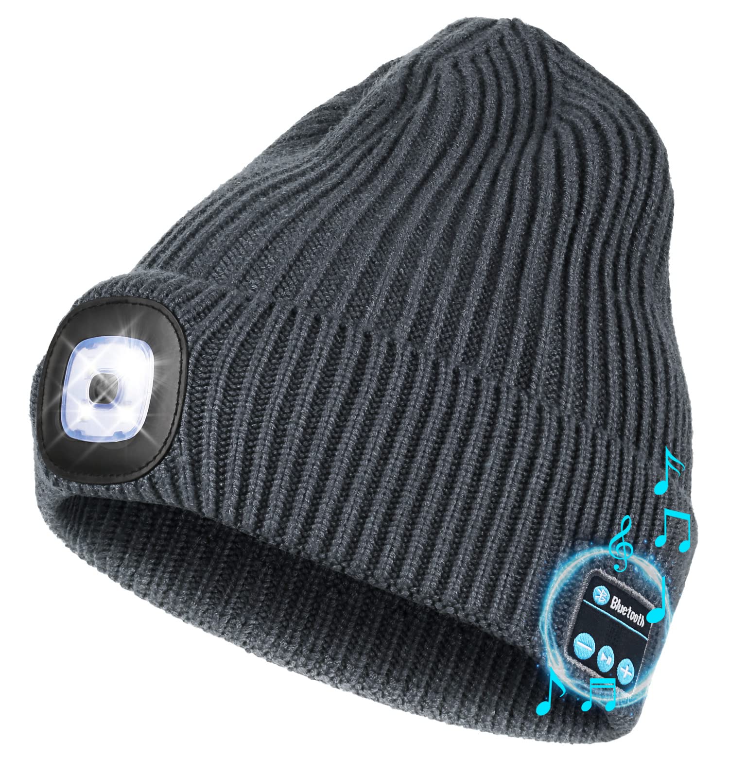 Wmcaps Bluetooth Beanie with LED Light, Winter Hat Gifts for Men Women - Wmcaps Official Product View 9